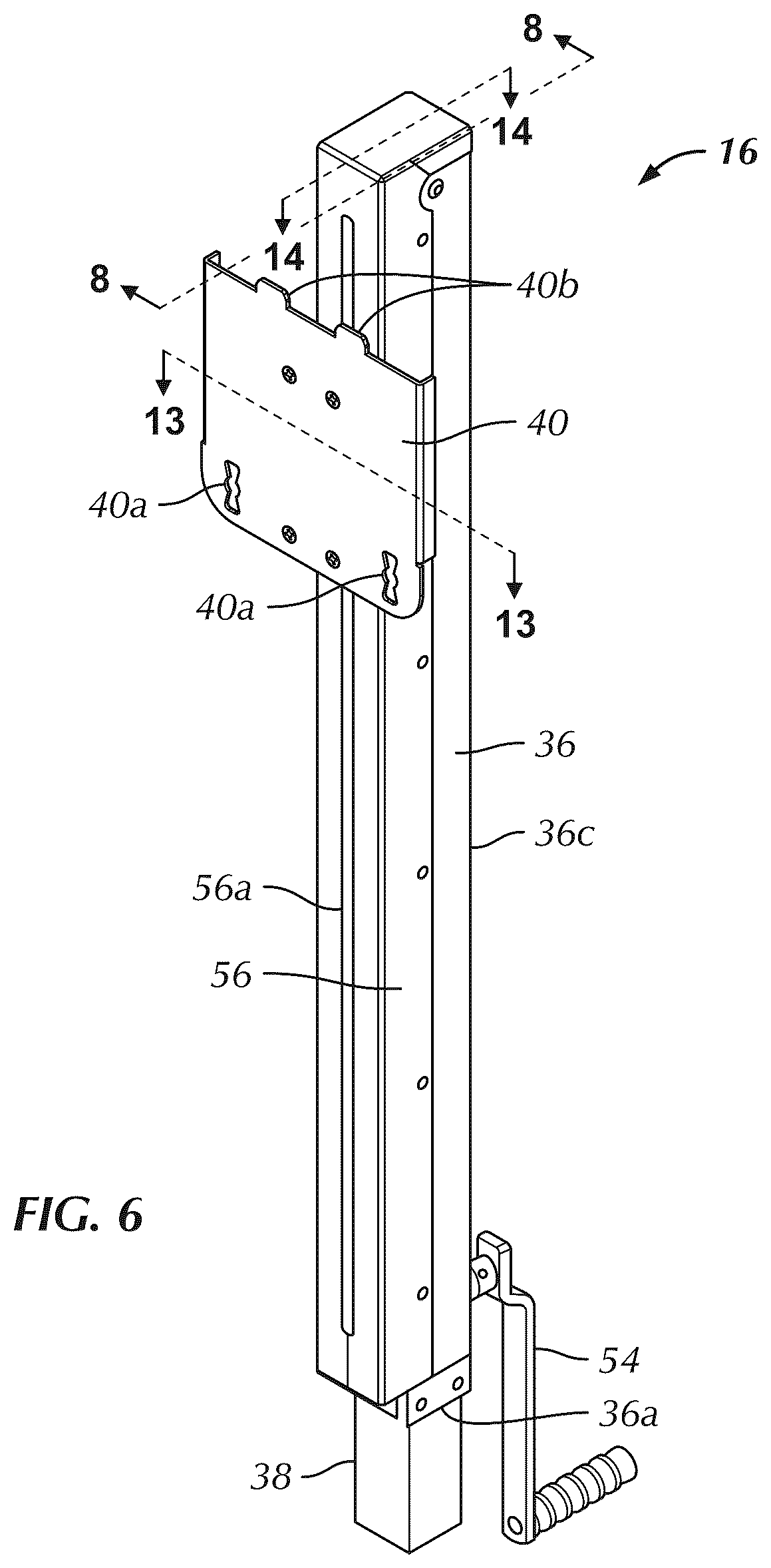 Patent US12359766 Figure 6 – Modular monitor stand