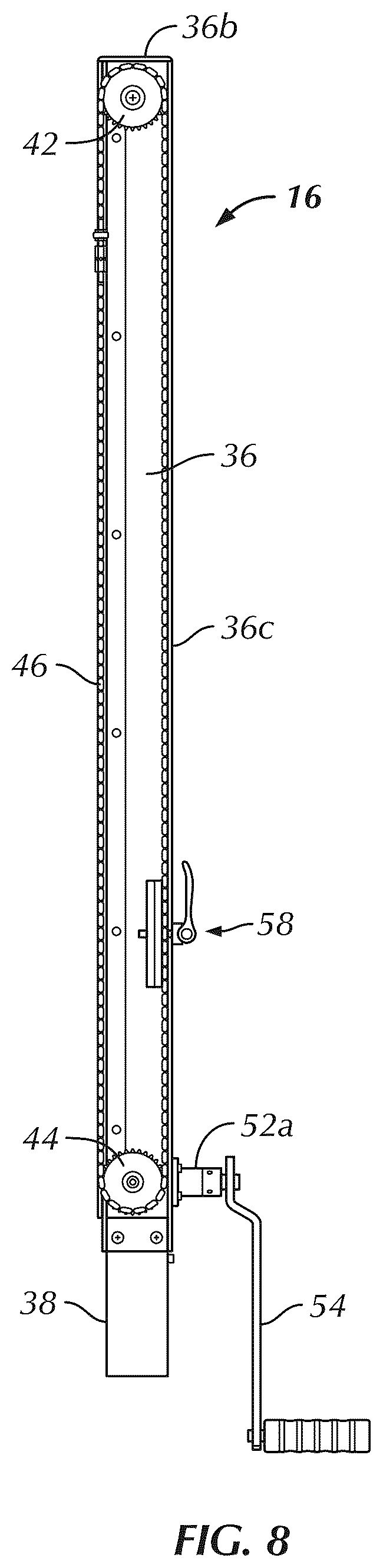 Patent US12359766 Figure 8 – Modular monitor stand