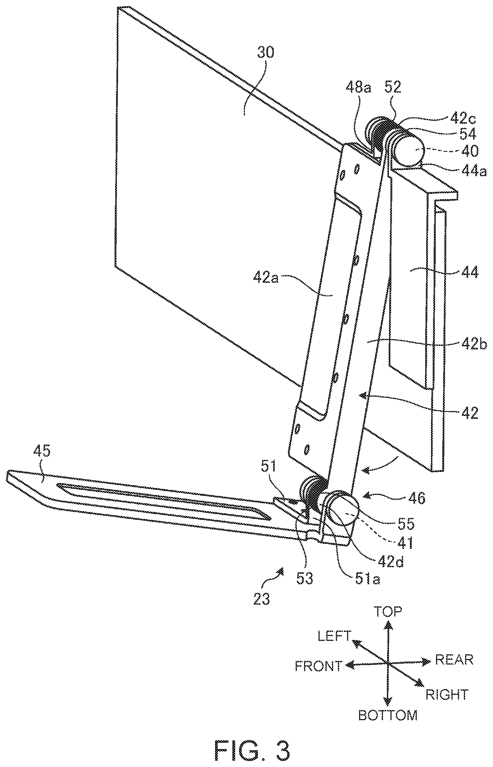 Patent US12359768 Figure 3 – Bracket and electronic apparatus