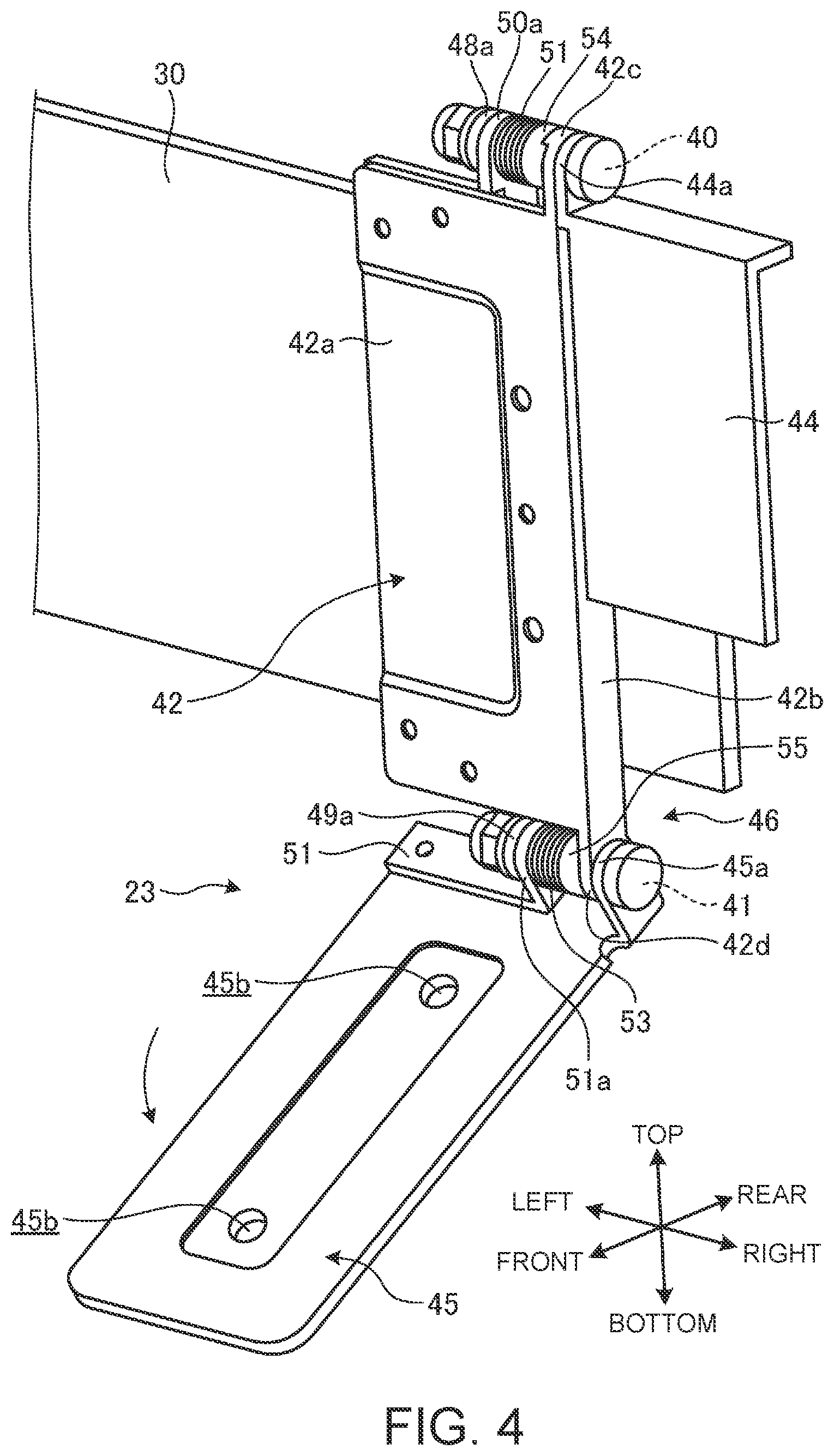 Patent US12359768 Figure 4 – Bracket and electronic apparatus