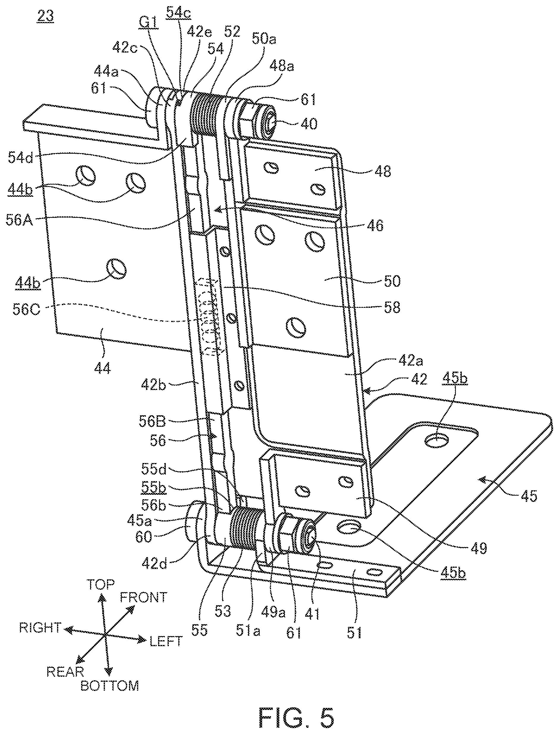 Patent US12359768 Figure 5 – Bracket and electronic apparatus