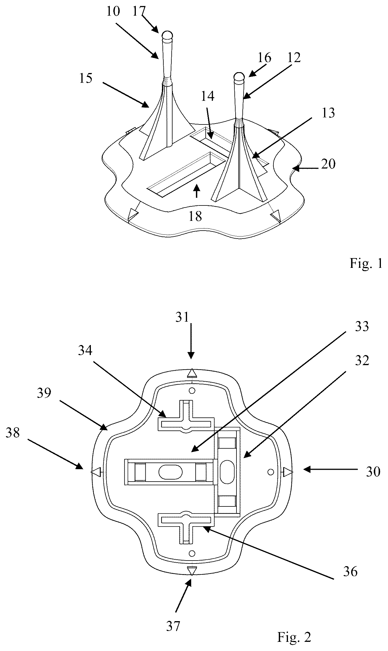 Patent US12359769 Figure 1 – Skateboard mount and spin mount