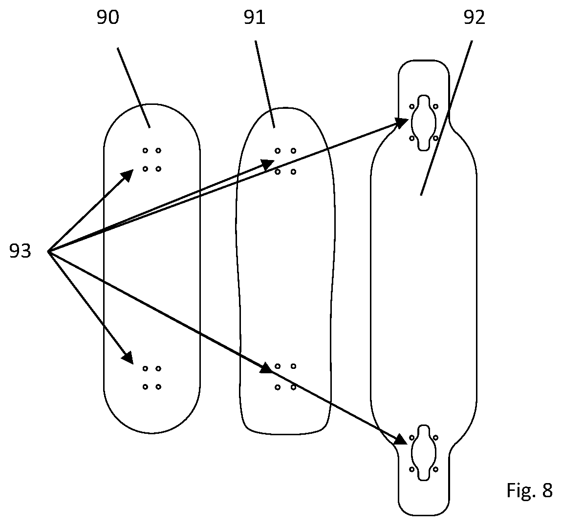 Patent US12359769 Figure 4 – Skateboard mount and spin mount