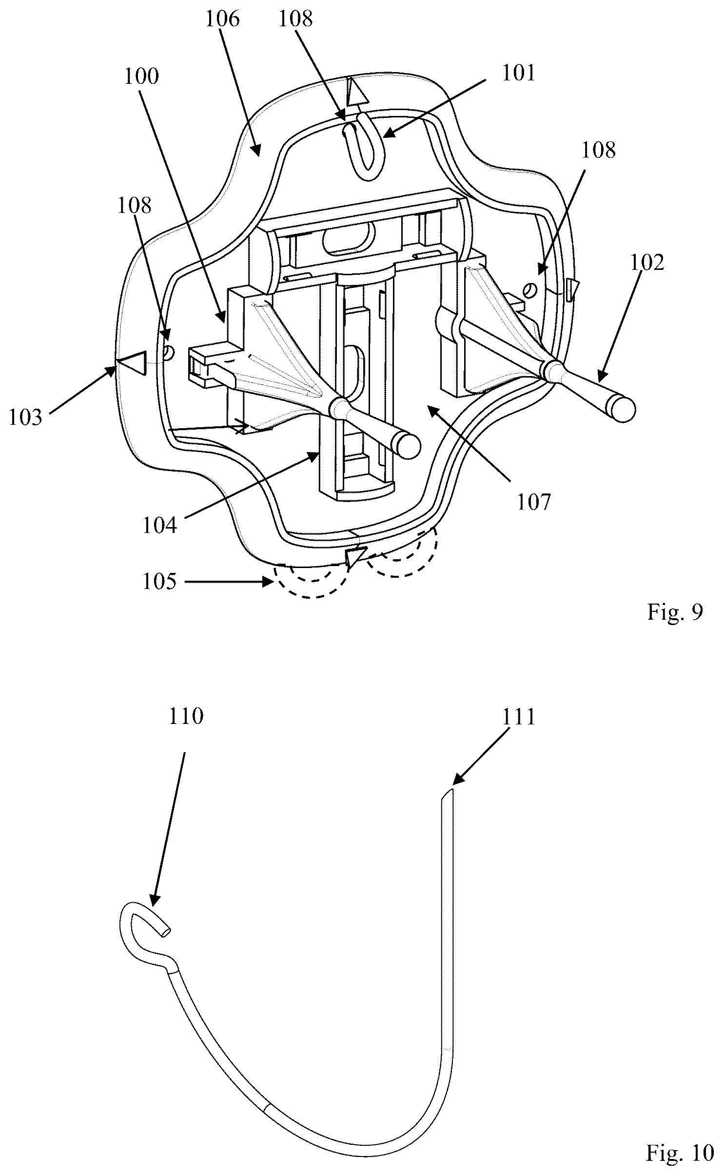 Patent US12359769 Figure 5 – Skateboard mount and spin mount