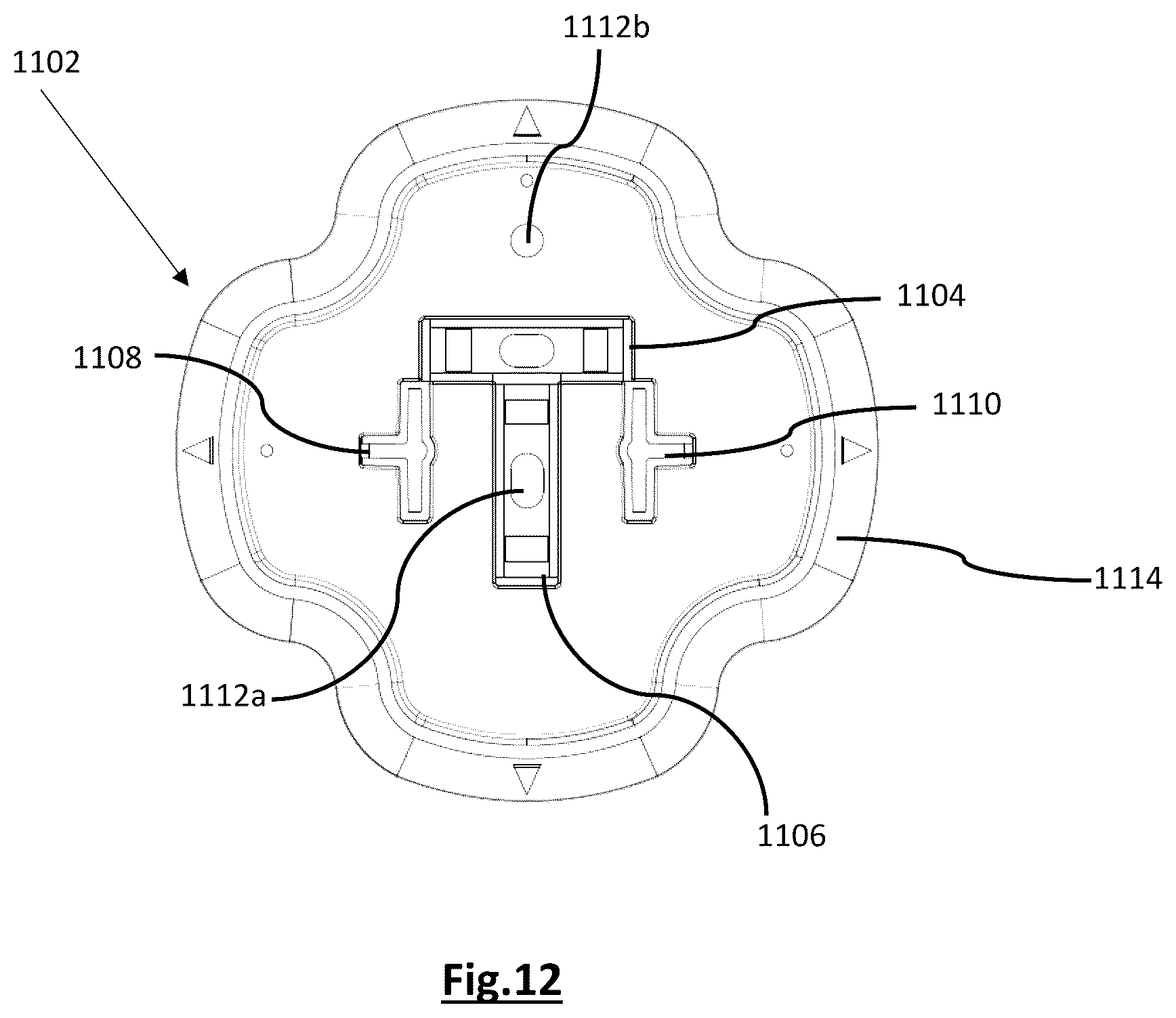 Patent US12359769 Figure 7 – Skateboard mount and spin mount