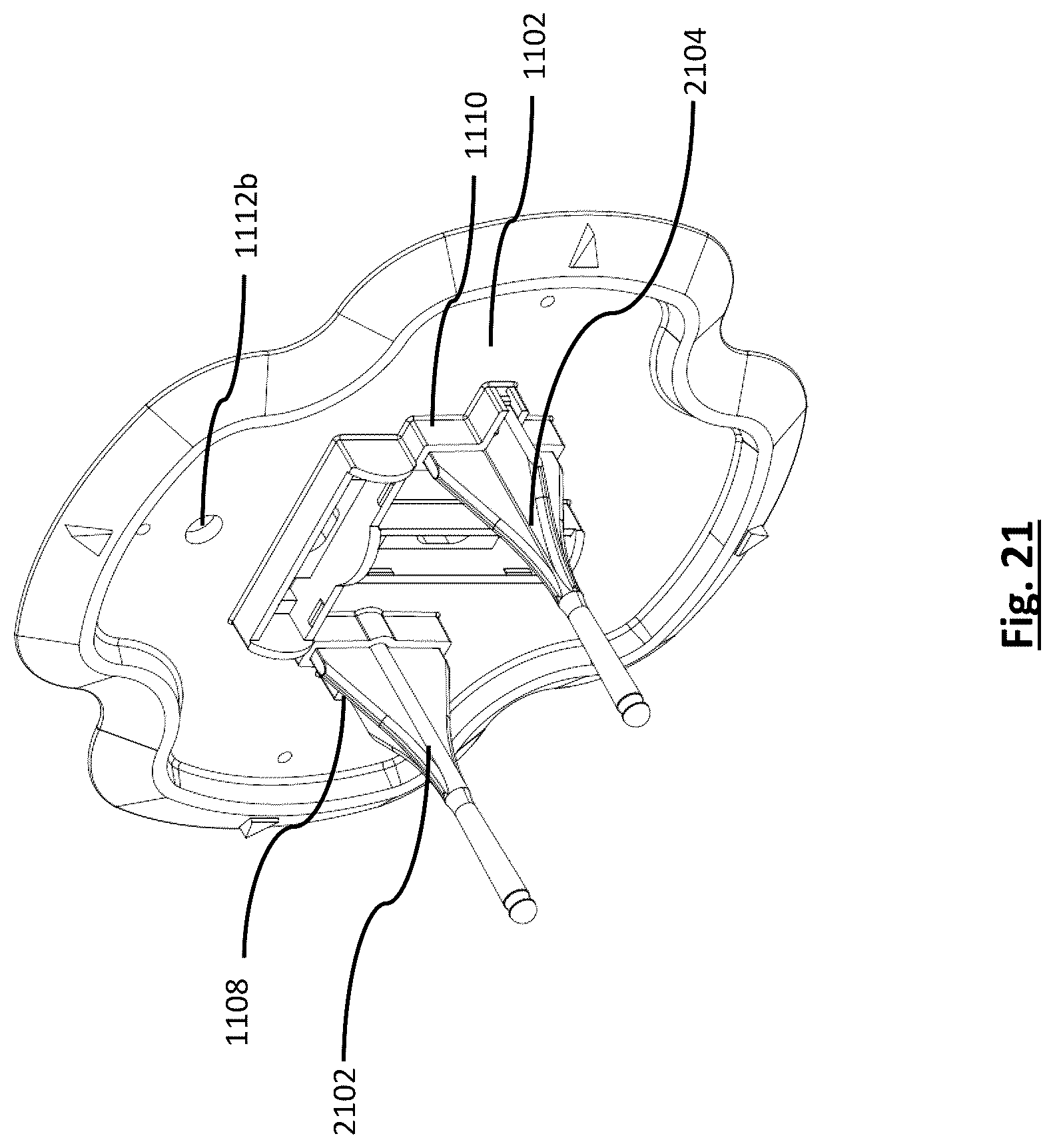 Patent US12359769 Figure 16 – Skateboard mount and spin mount