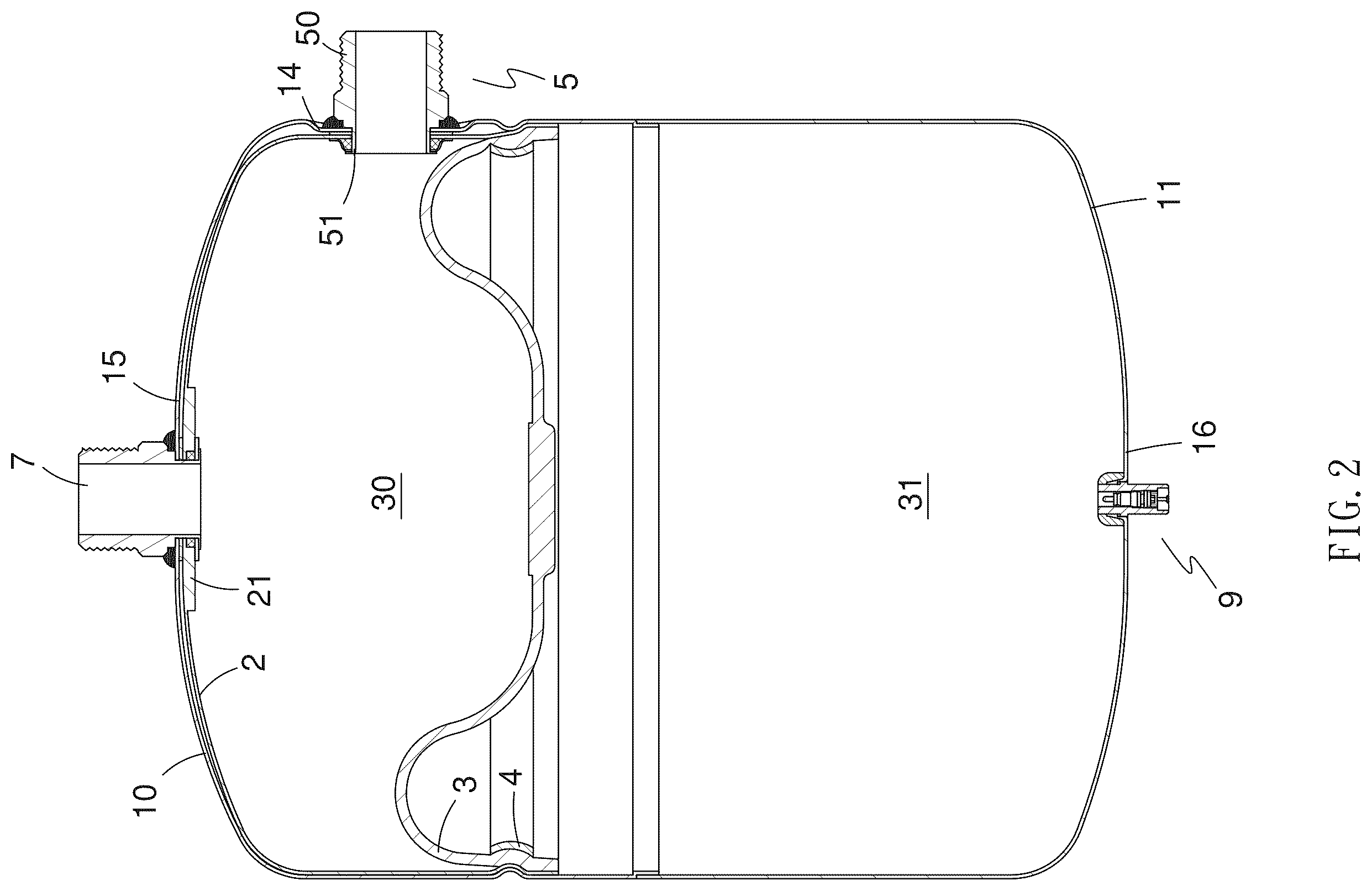 Patent US12359771 Figure 2 – Pressure tank