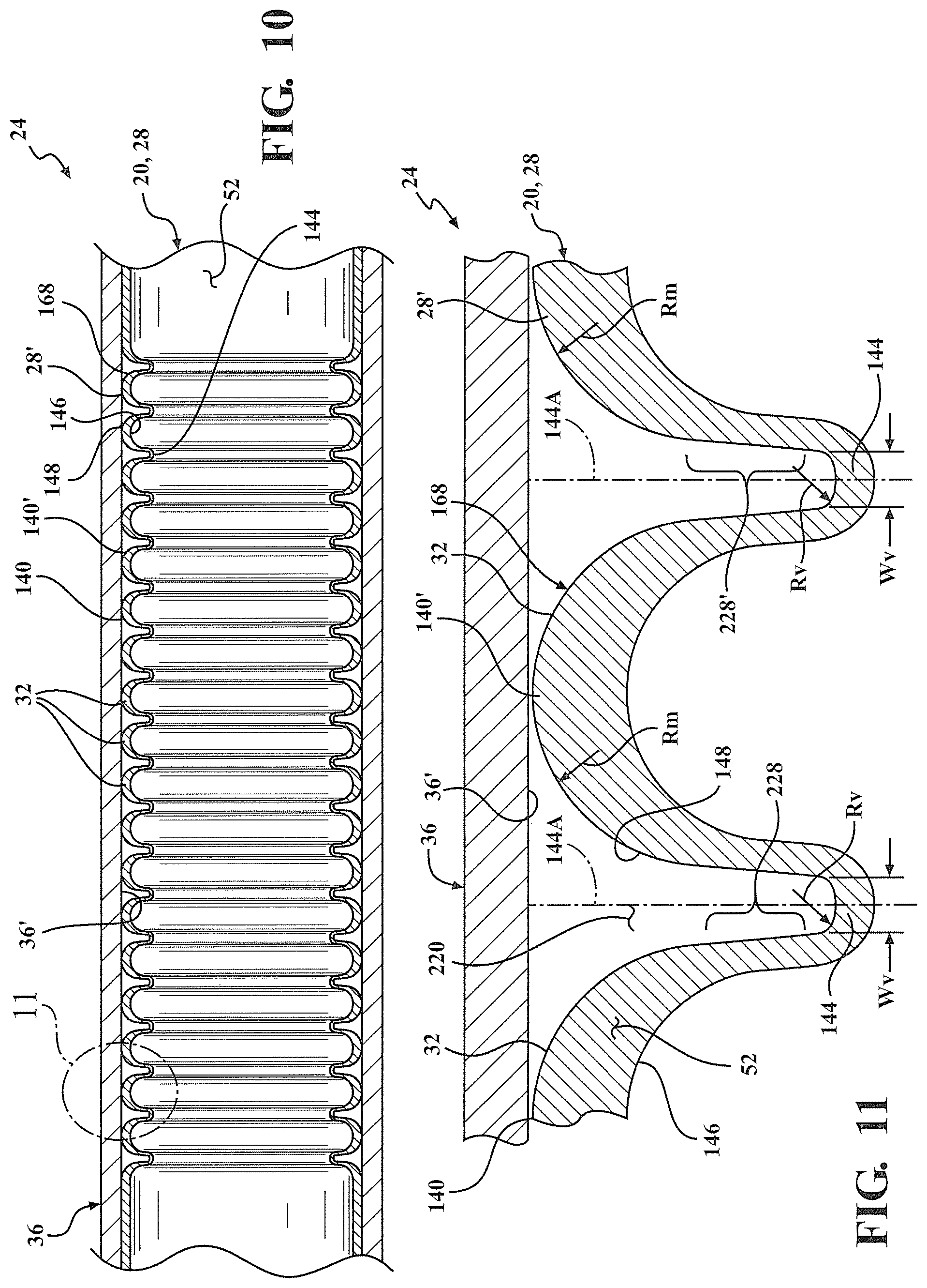 Patent US12359772 Figure 7 – Corrugations for inflation against rigid shape