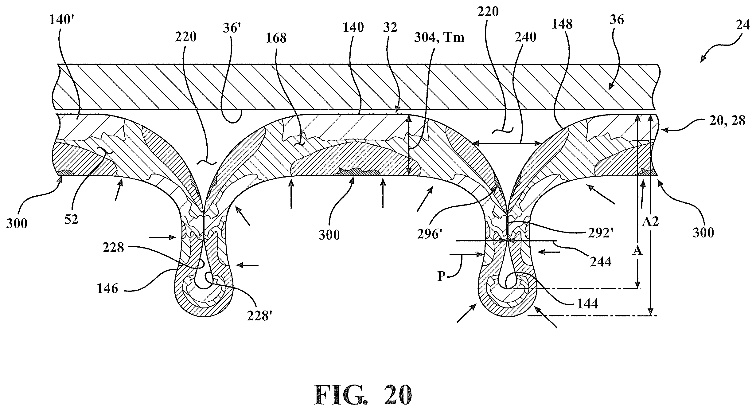 Patent US12359772 Figure 13 – Corrugations for inflation against rigid shape