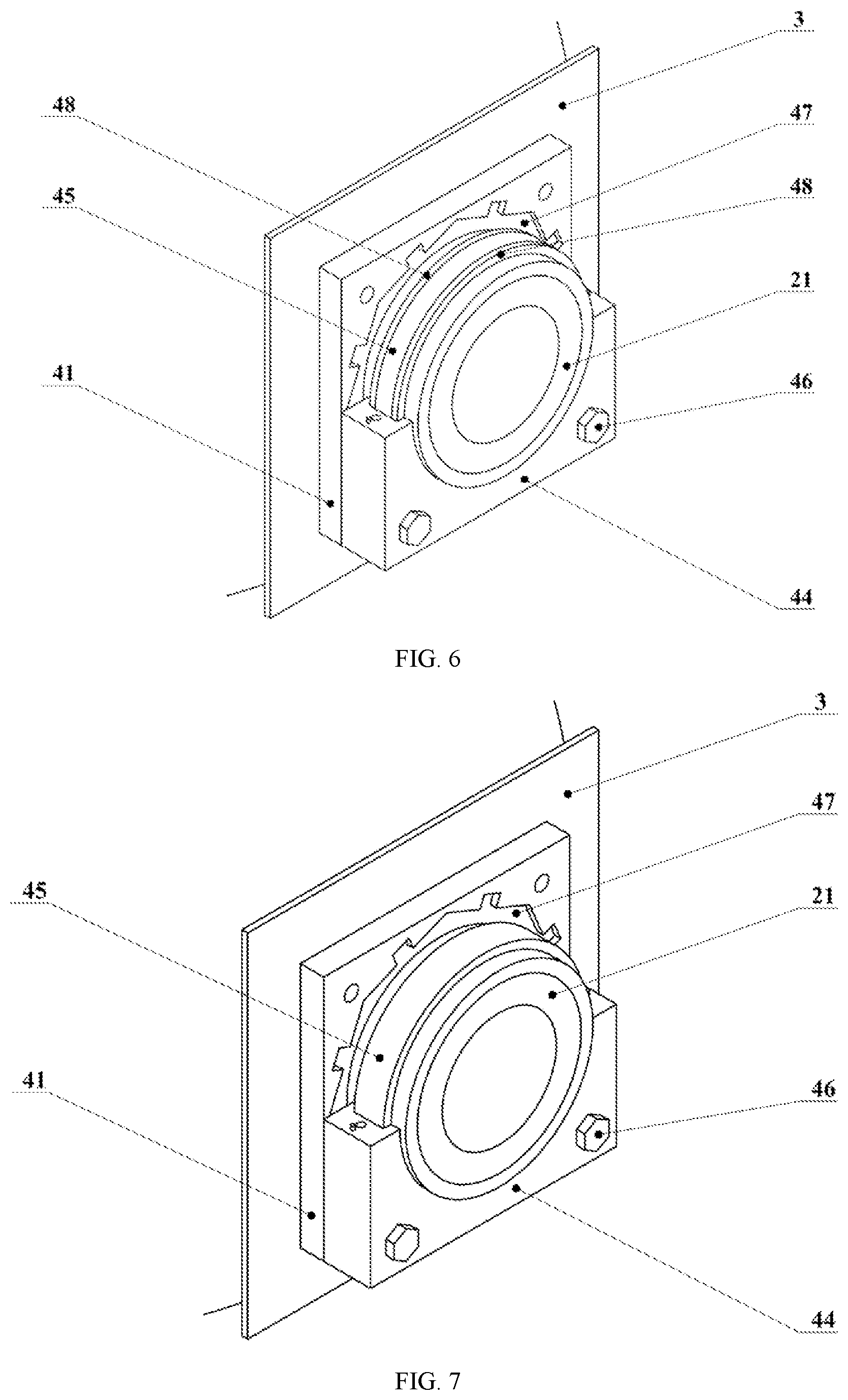 Patent US12359774 Figure 6 – Flexible connection device of hydrogen high- pressure type iv cylinder and a container frame