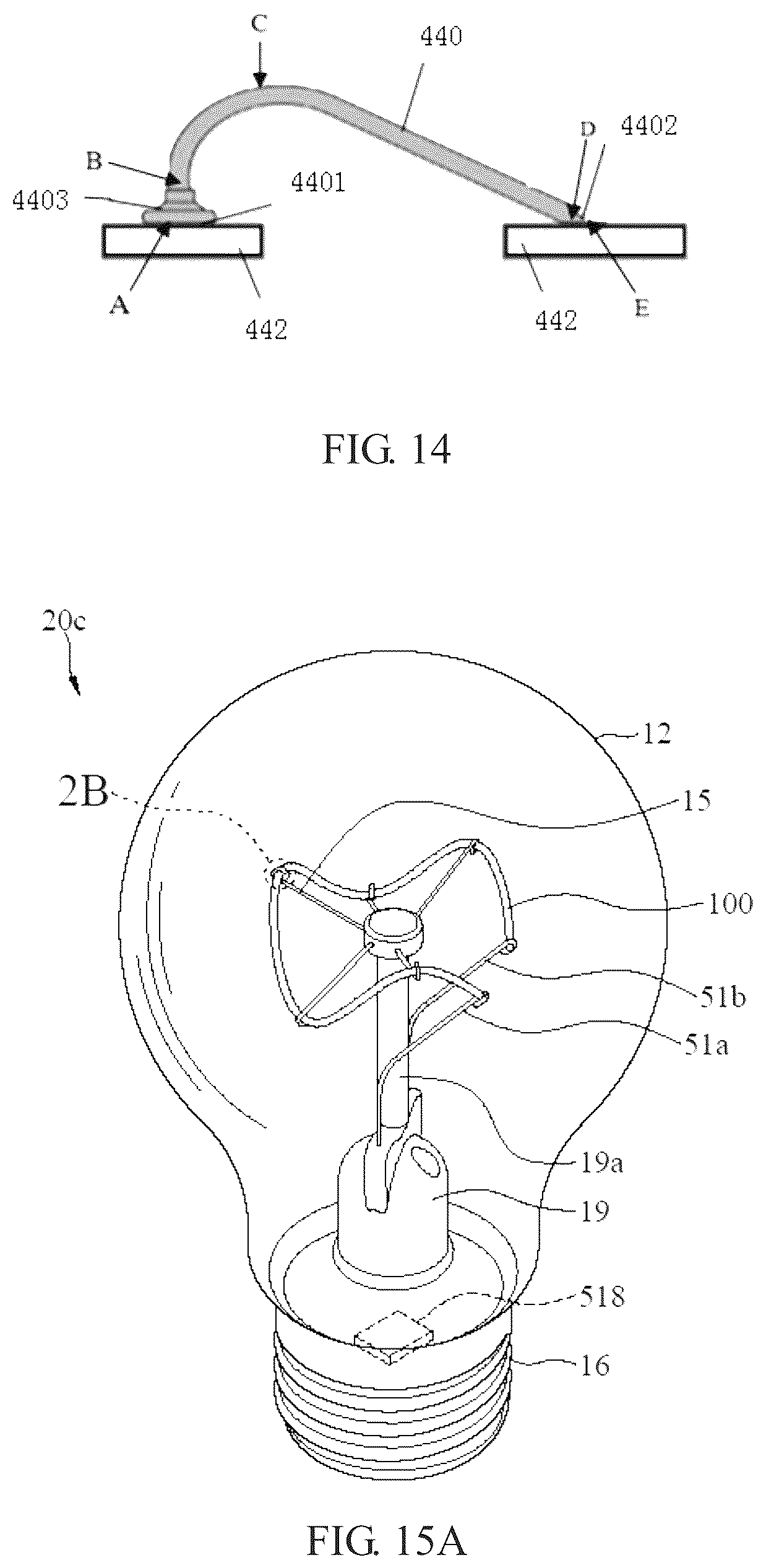 Patent US12359779 Figure 13 – LED filament and LED light bulb