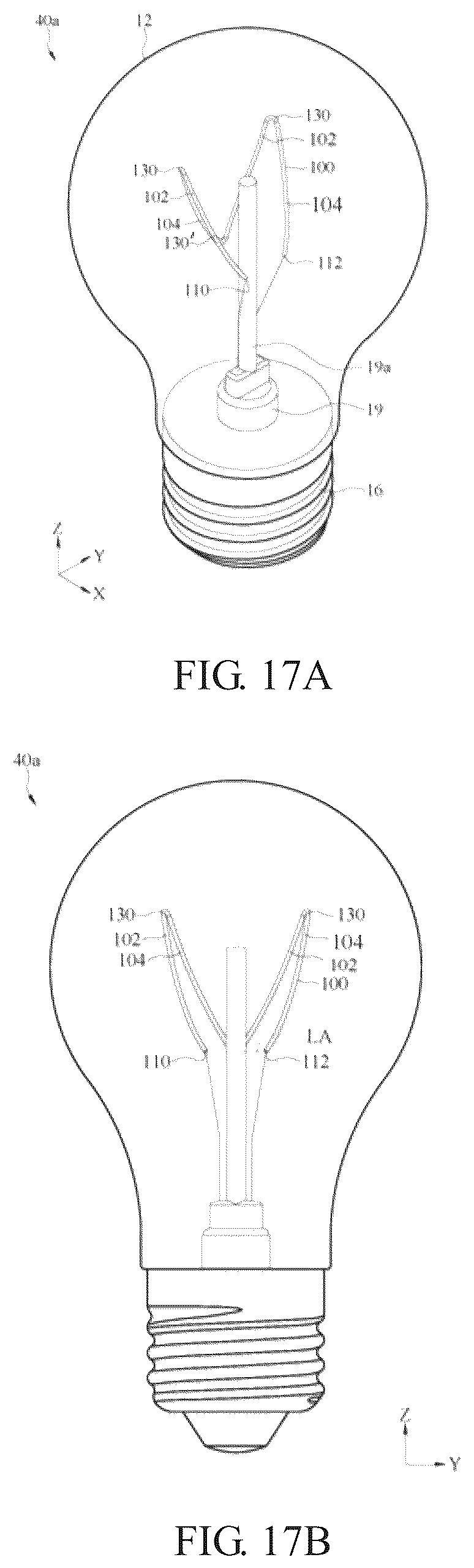 Patent US12359779 Figure 18 – LED filament and LED light bulb