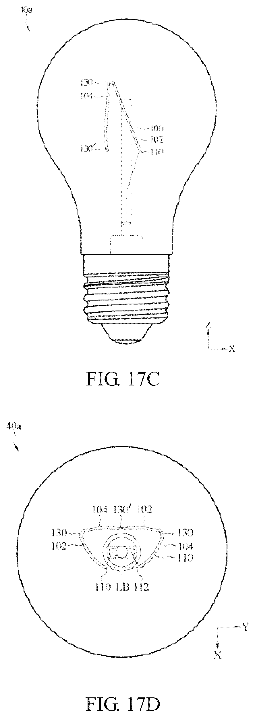 Patent US12359779 Figure 19 – LED filament and LED light bulb