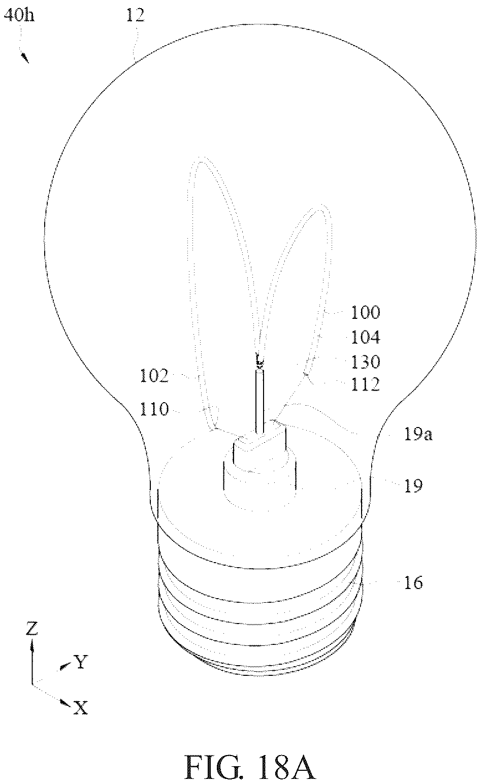 Patent US12359779 Figure 20 – LED filament and LED light bulb