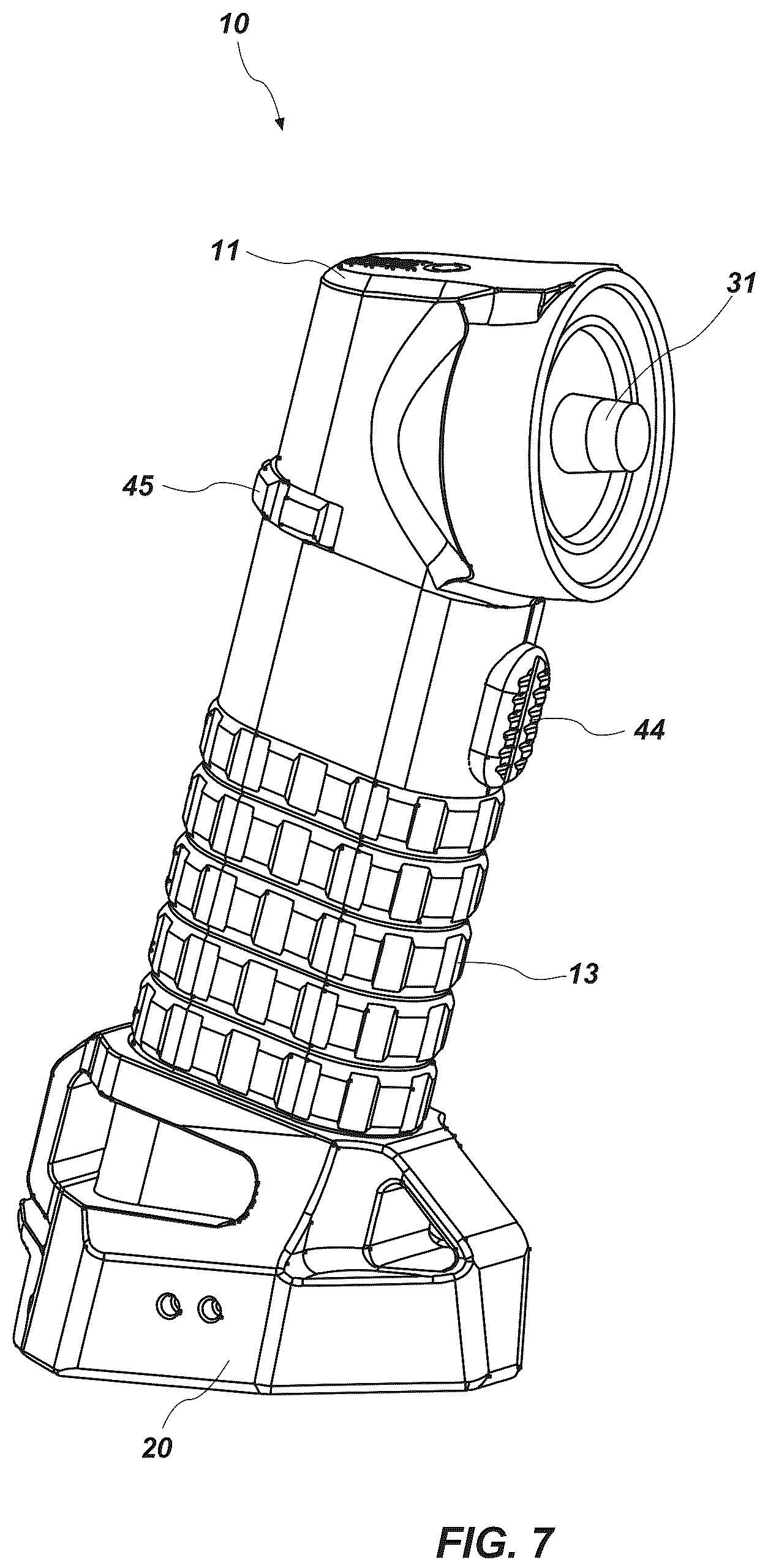 Patent US12359781 Figure 7 – Hand held spotlight