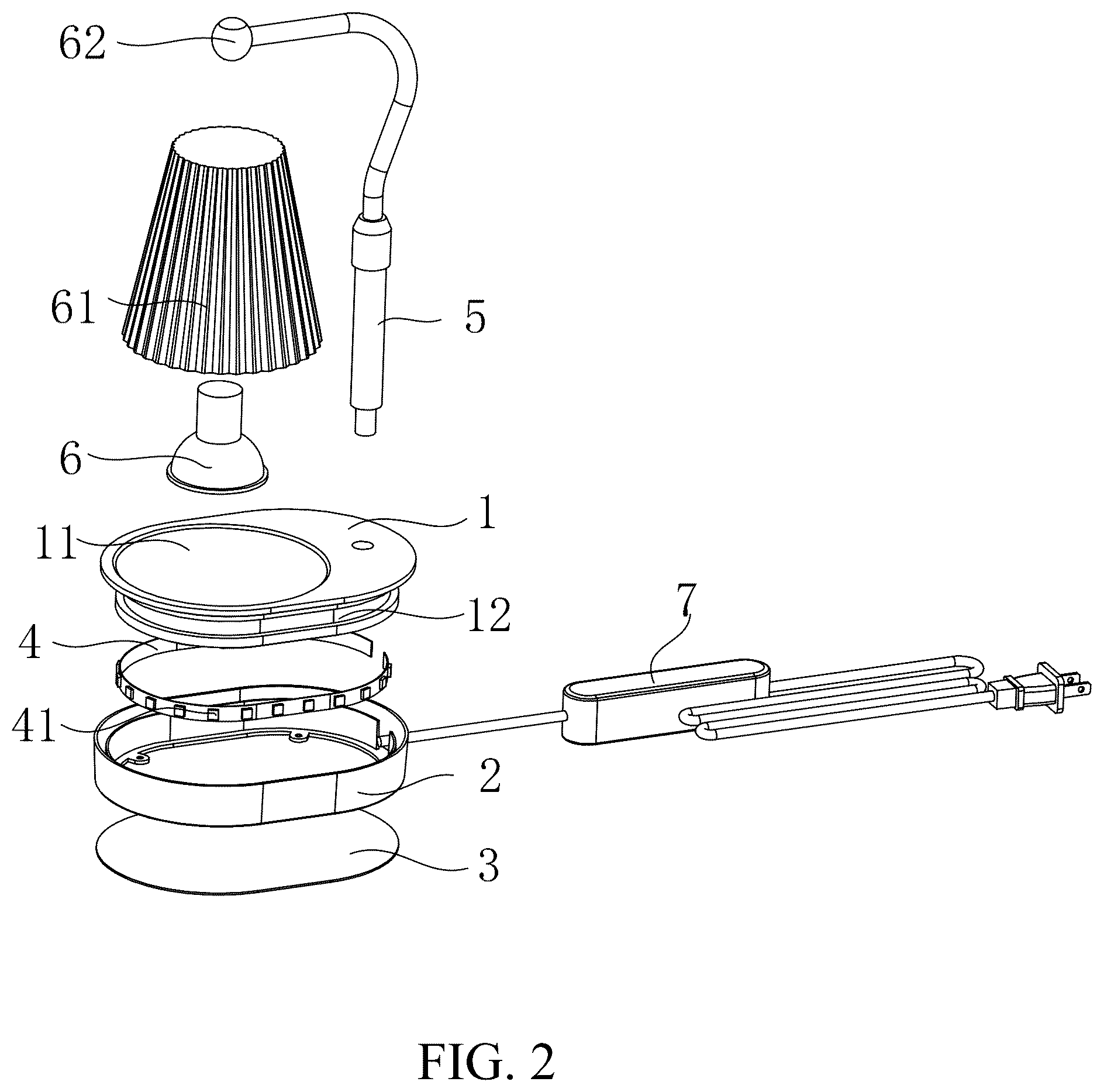 Patent US12359782 Figure 2 – LED candle warmer lamp
