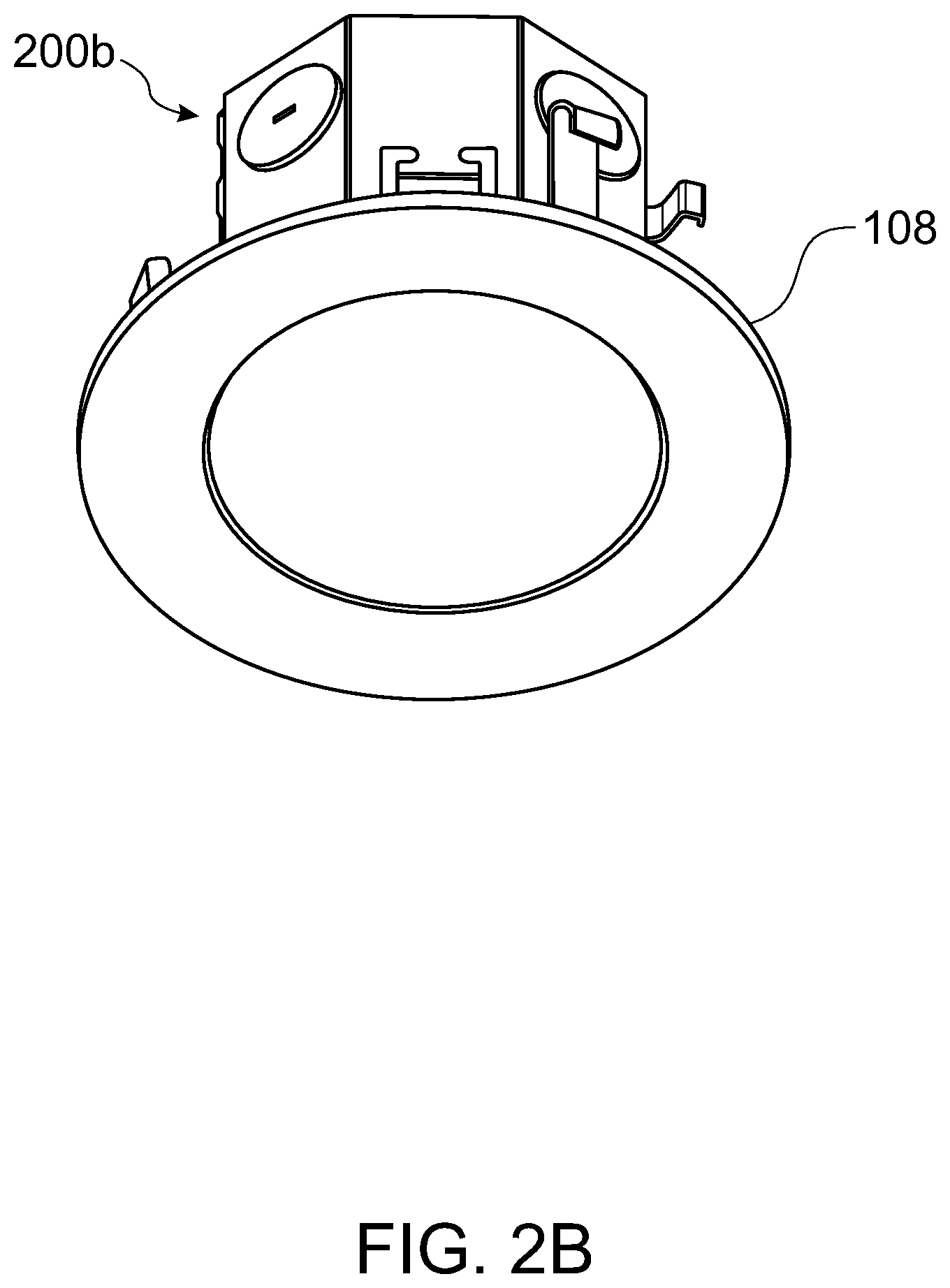 Patent US12359783 Figure 3 – System and apparatus to attach a light fixture to one of a ceiling, a recessed lighting fixture housing, or an outlet box or a junction box