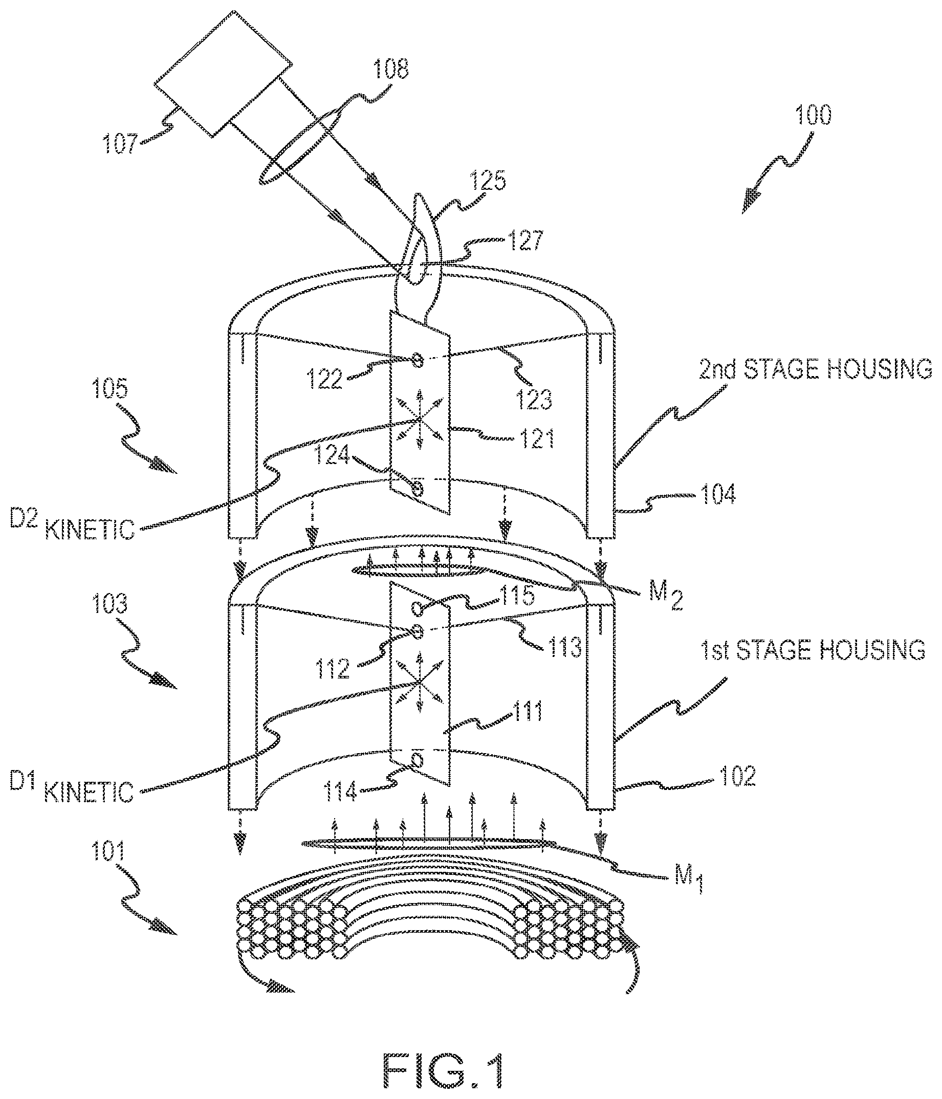 Patent US12359784 Figure 1 – Kinetic flame device