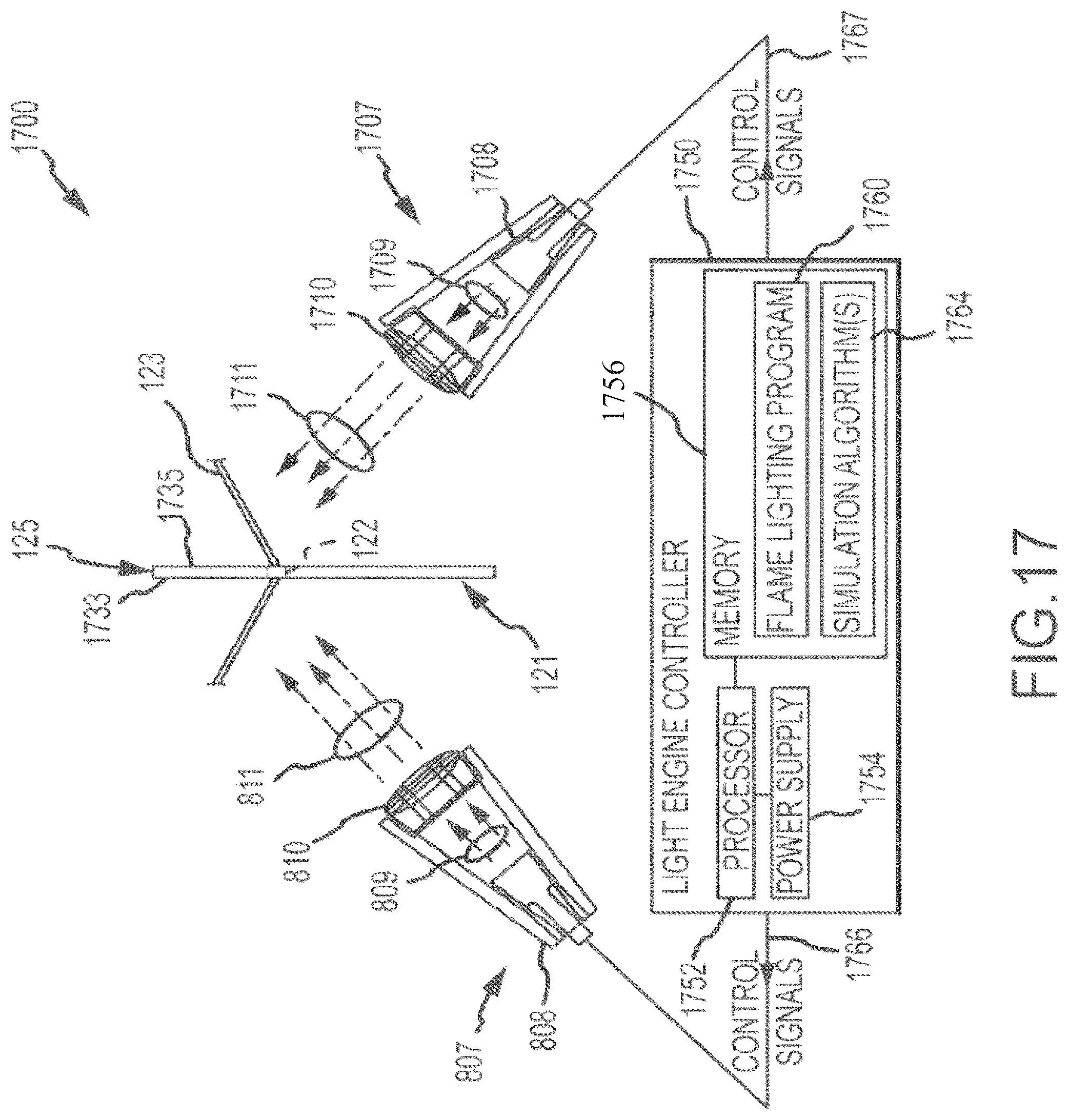 Patent US12359784 Figure 14 – Kinetic flame device
