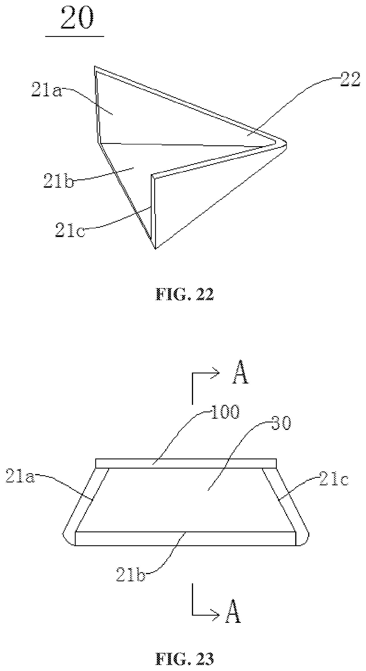 Patent US12359785 Figure 12 – OLED lamp panel with display peripheral regions and display region of regular shape formed by plurality of light emitting units of the same shape, and lighting device having the same