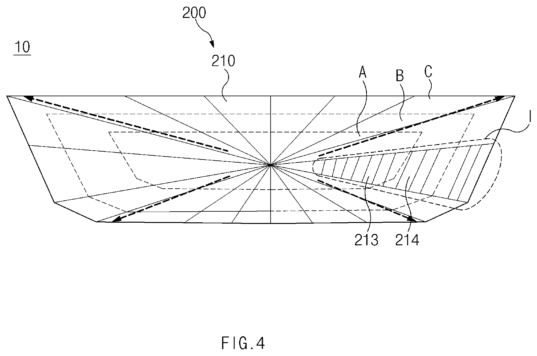 Patent US12359788 Figure 4 – Lens sheet with different viewing angles and lamp for vehicle