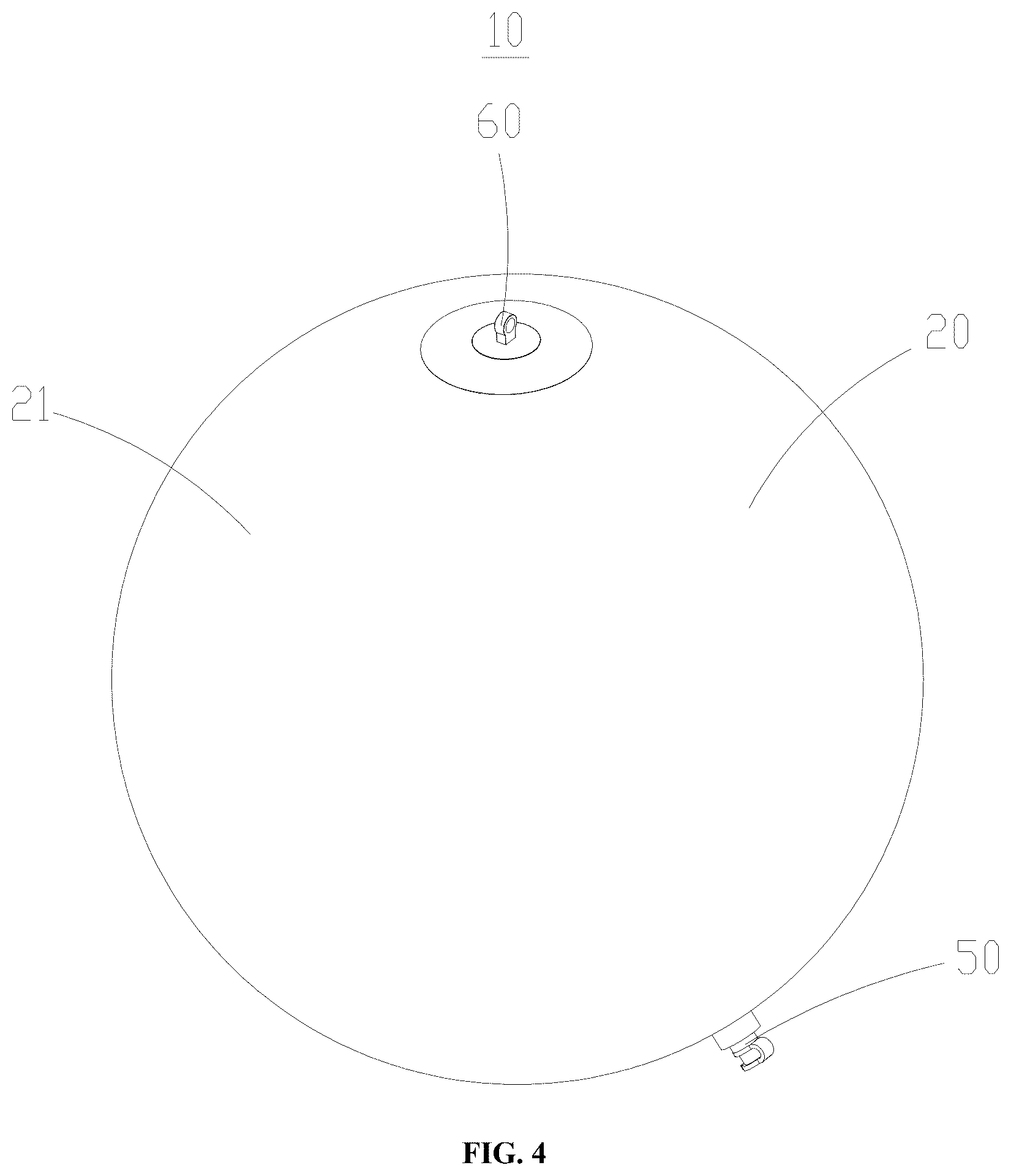 Patent US12359790 Figure 4 – Floating projection decorative lamp