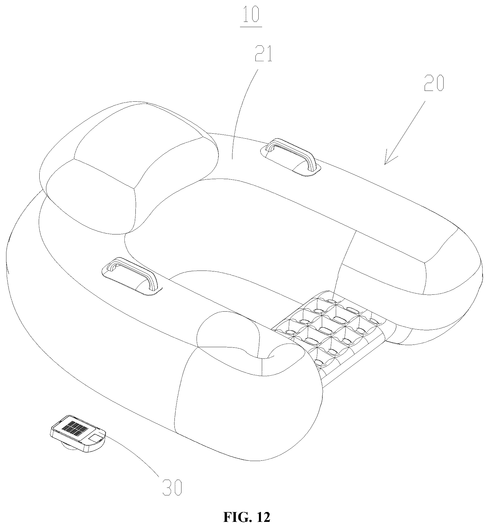 Patent US12359790 Figure 12 – Floating projection decorative lamp
