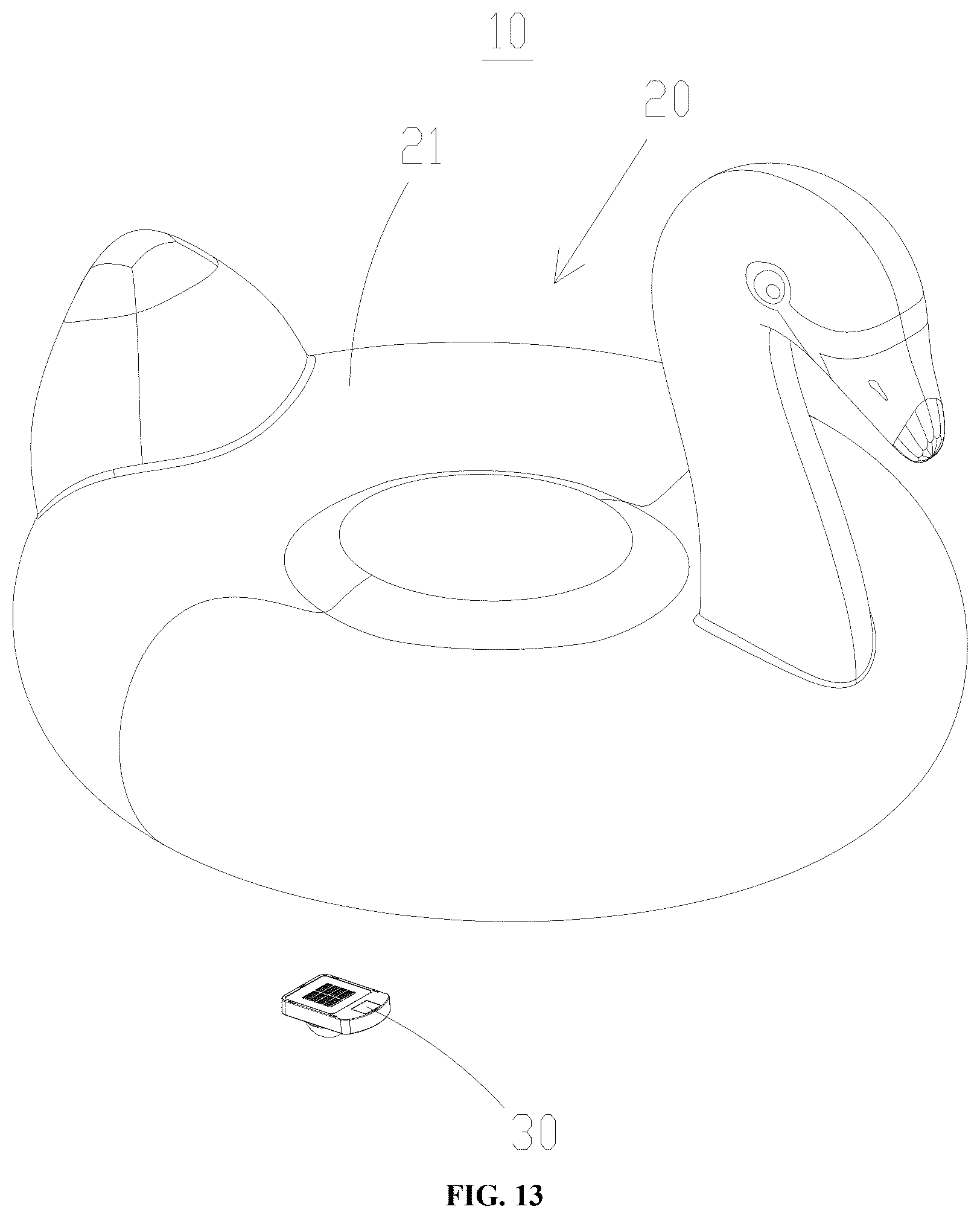 Patent US12359790 Figure 13 – Floating projection decorative lamp