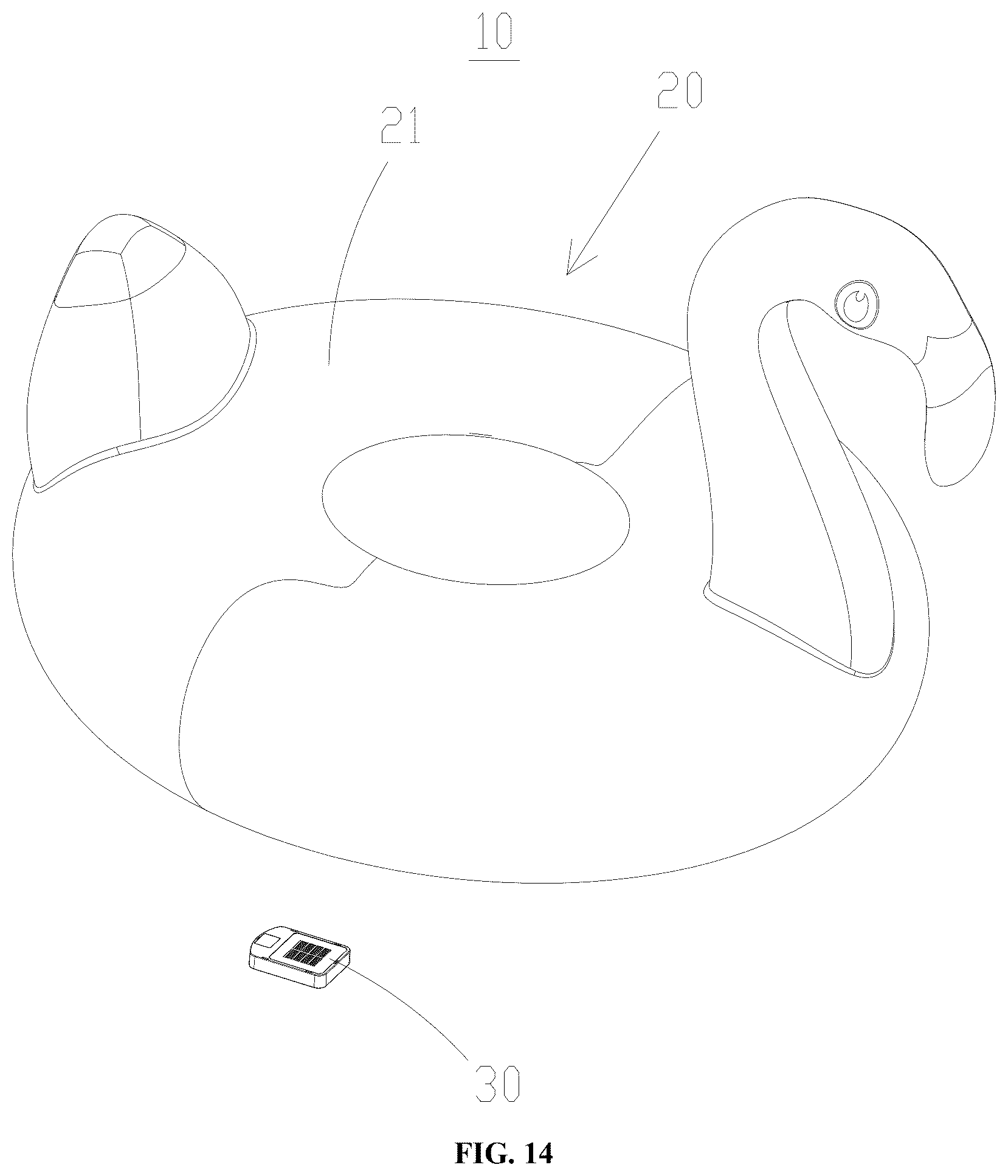 Patent US12359790 Figure 14 – Floating projection decorative lamp