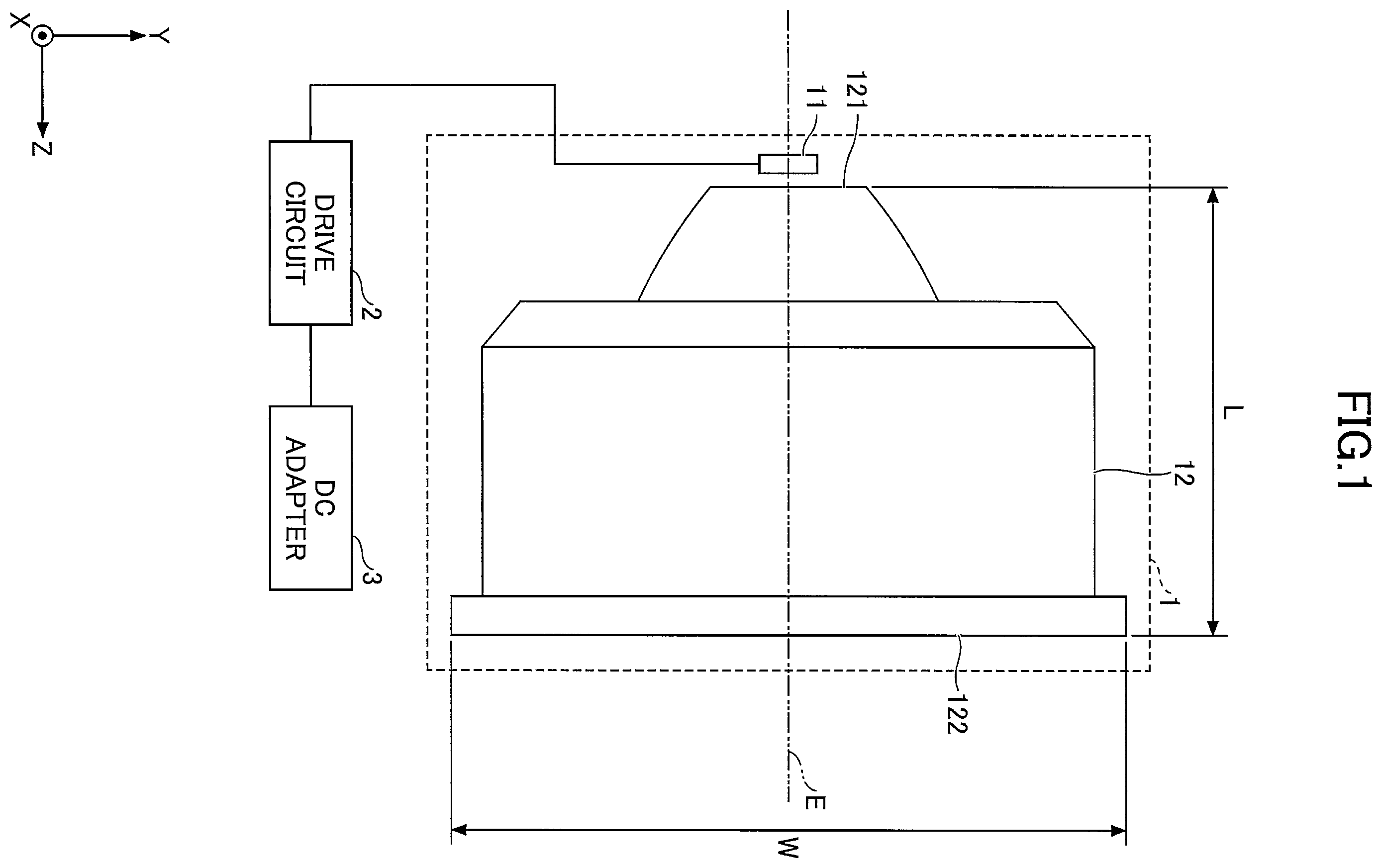 Patent US12359791 Figure 1 – Optical lens and lighting device
