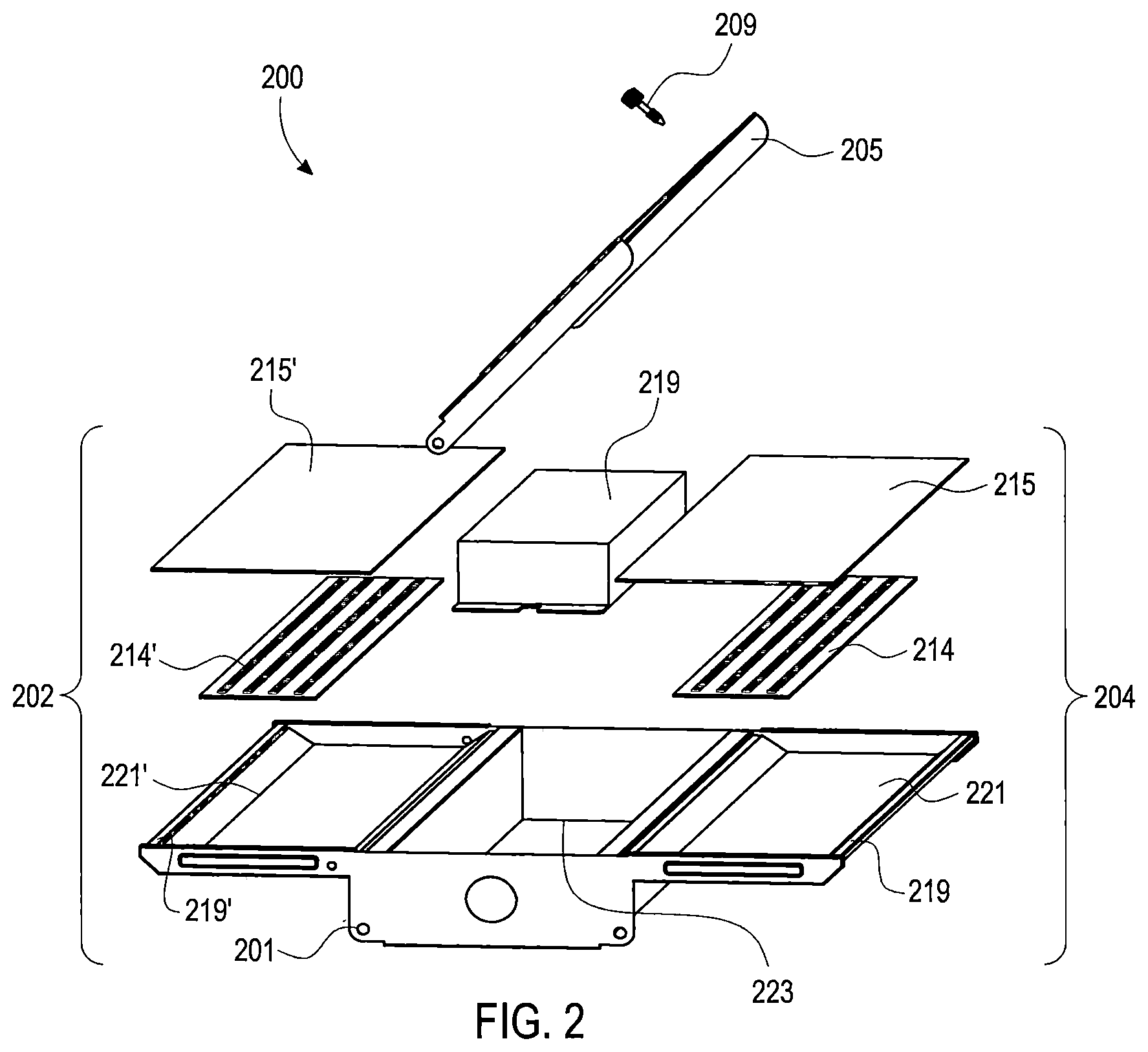 Patent US12359795 Figure 2 – Linear bay light fixture