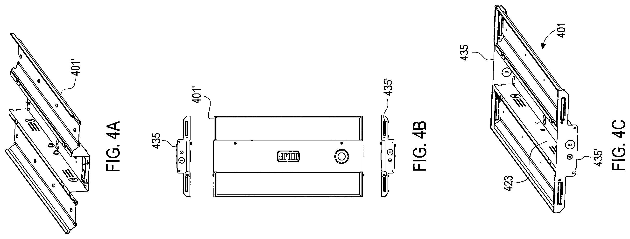 Patent US12359795 Figure 4 – Linear bay light fixture
