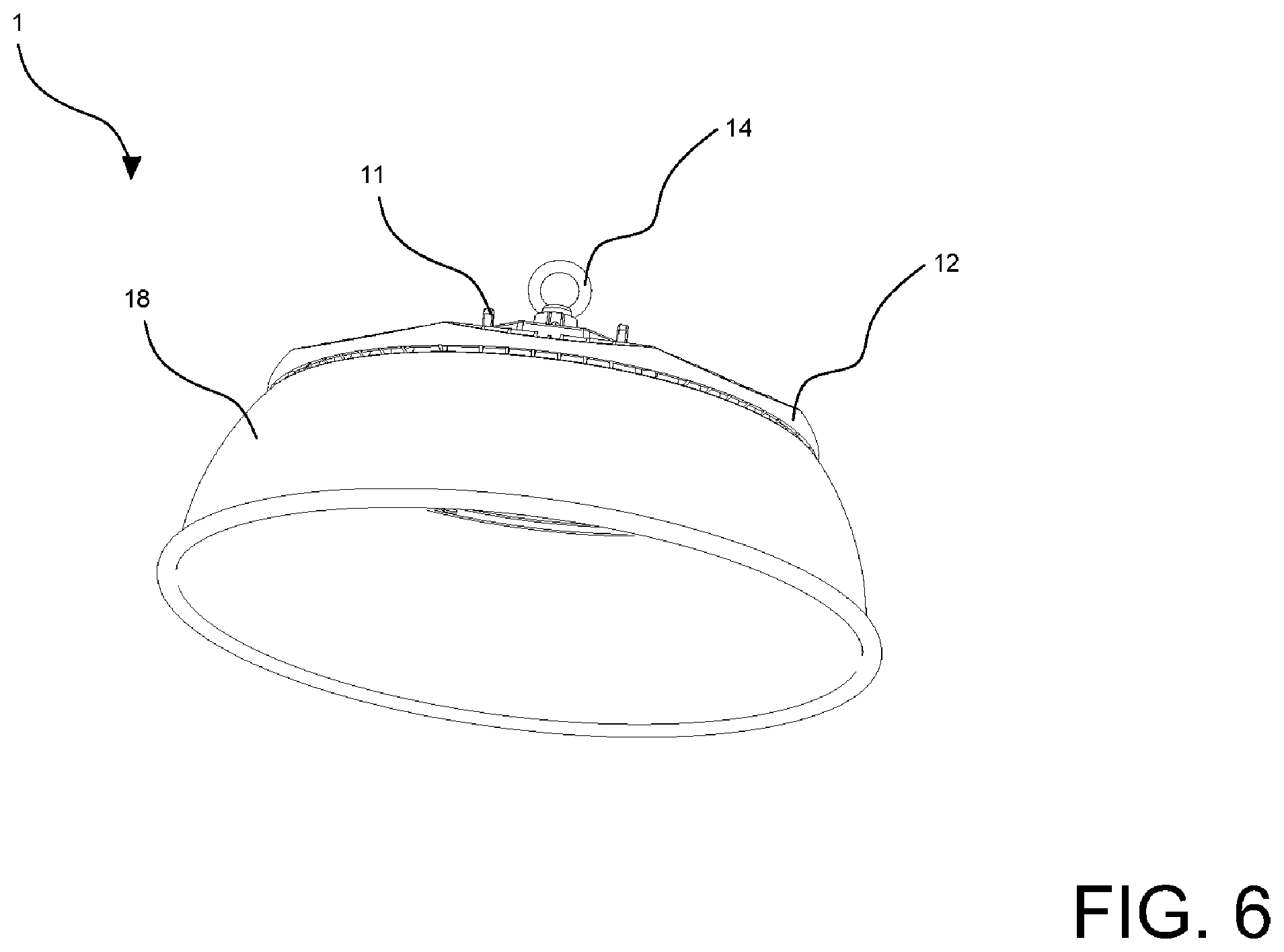Patent US12359796 Figure 6 – Industrial lighting device having sensing function