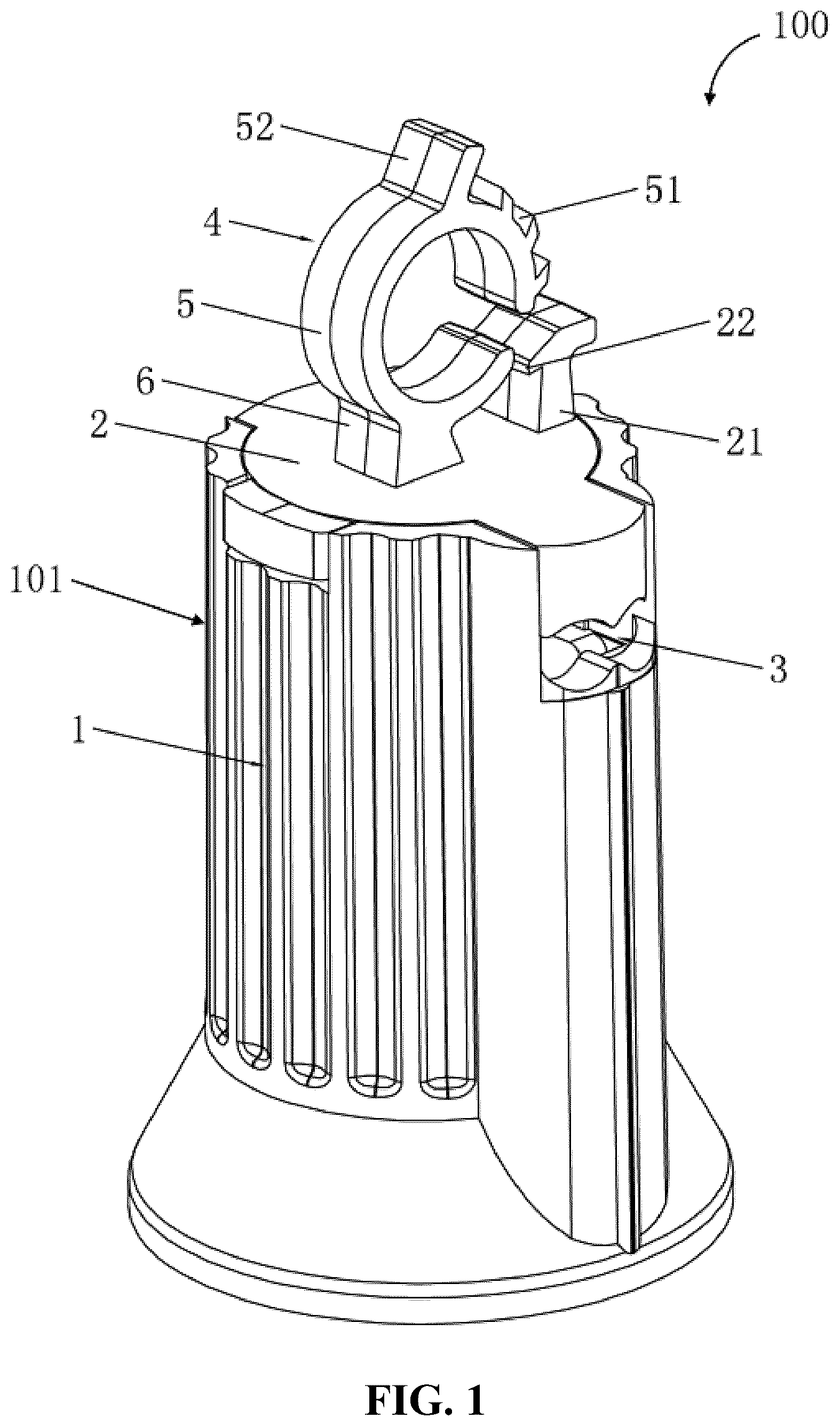 Patent US12359797 Figure 1 – String lamp structure