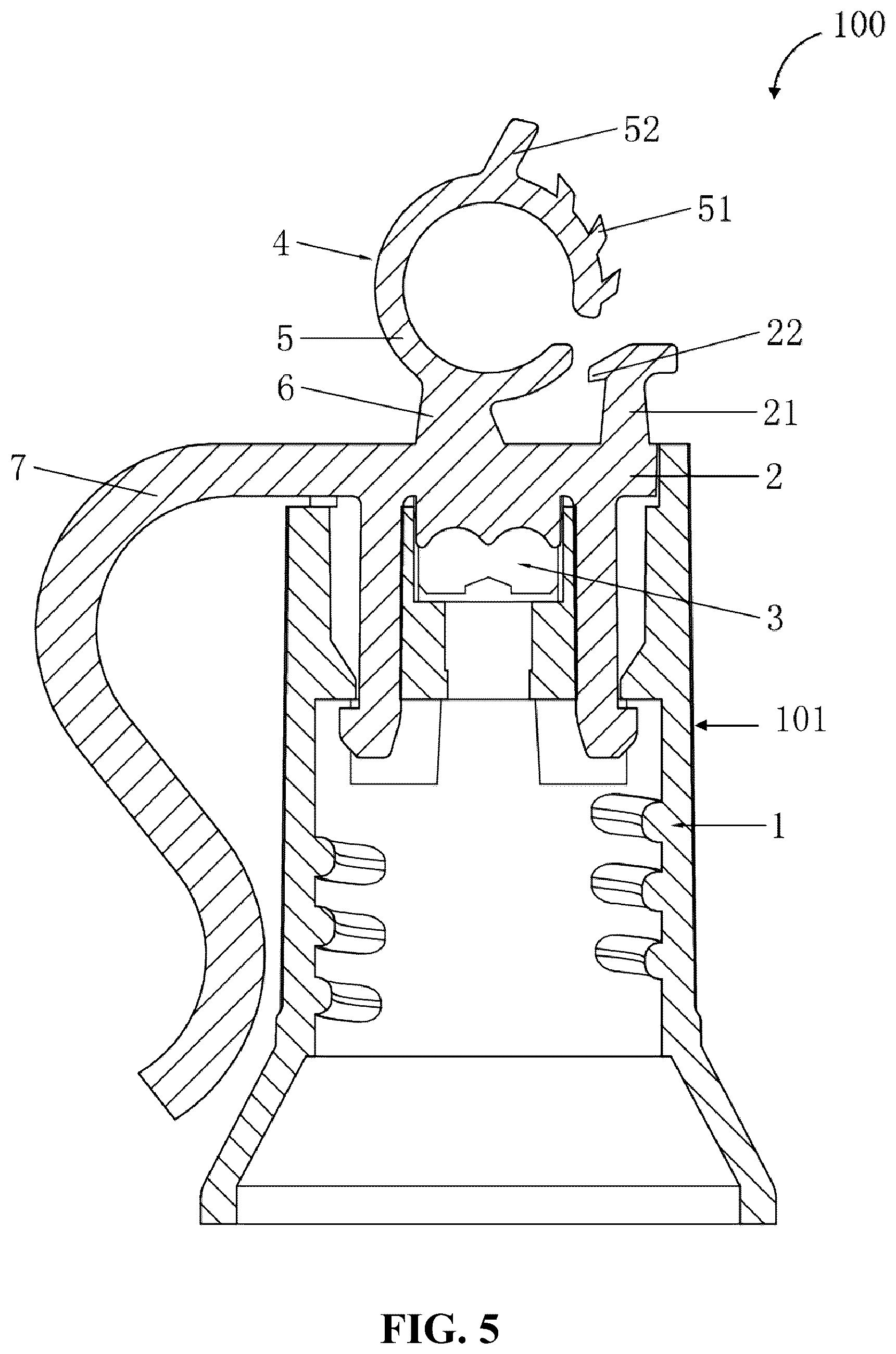 Patent US12359797 Figure 5 – String lamp structure