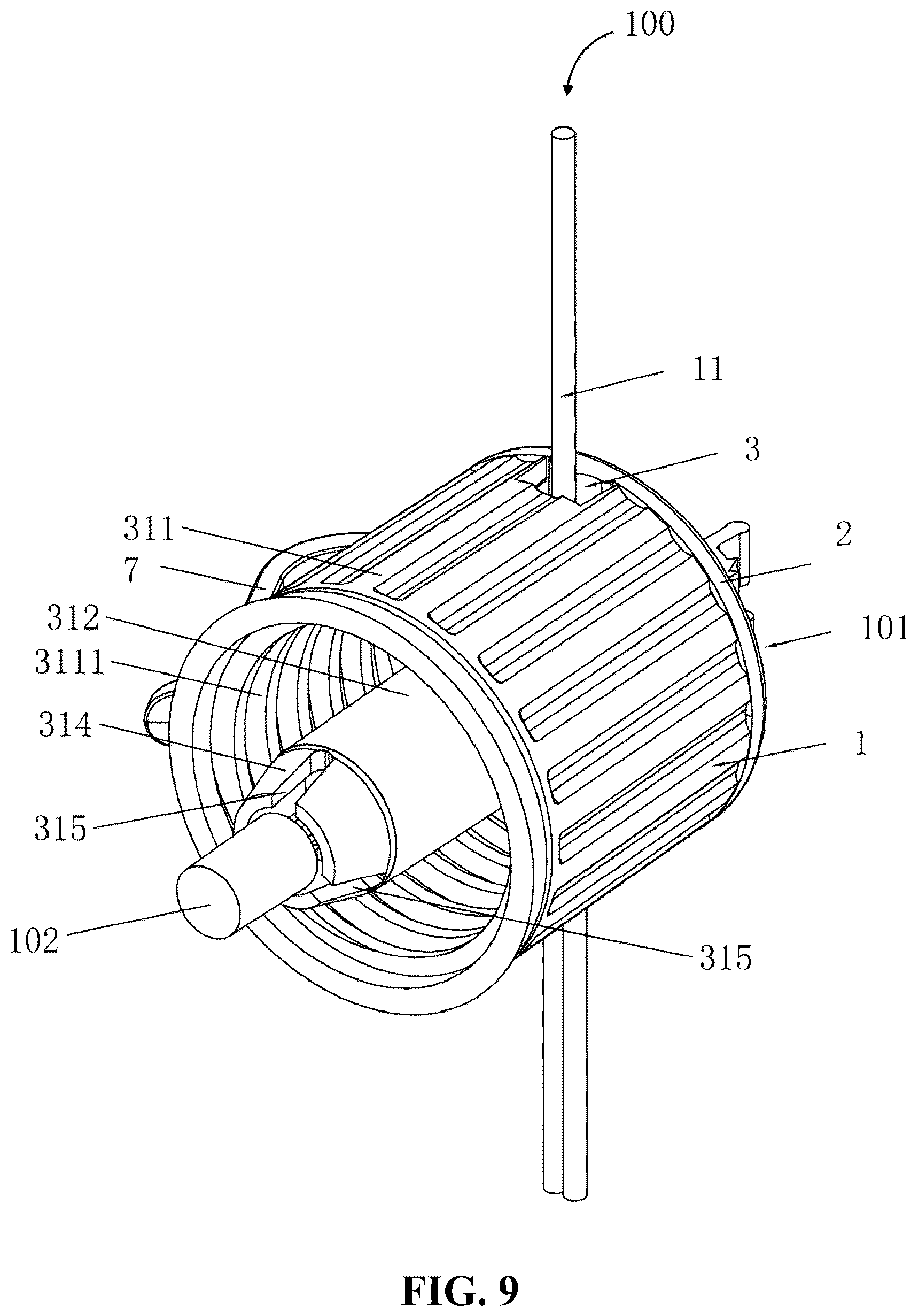 Patent US12359797 Figure 9 – String lamp structure