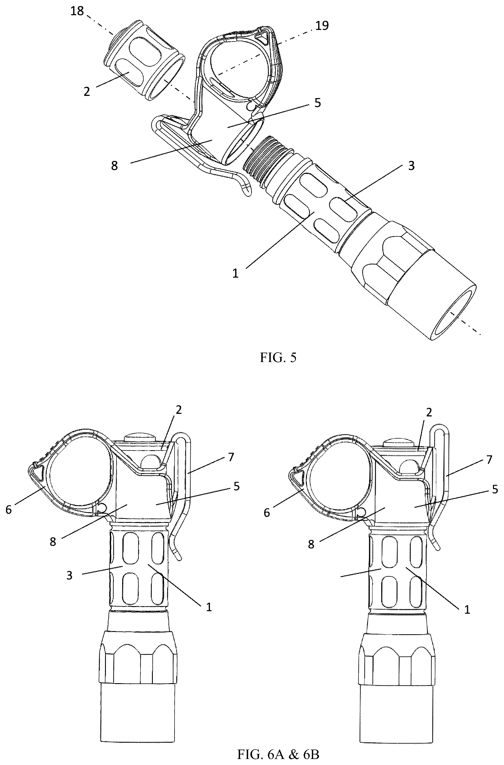 Patent US12359798 Figure 3 – Tactical flashlight accessories