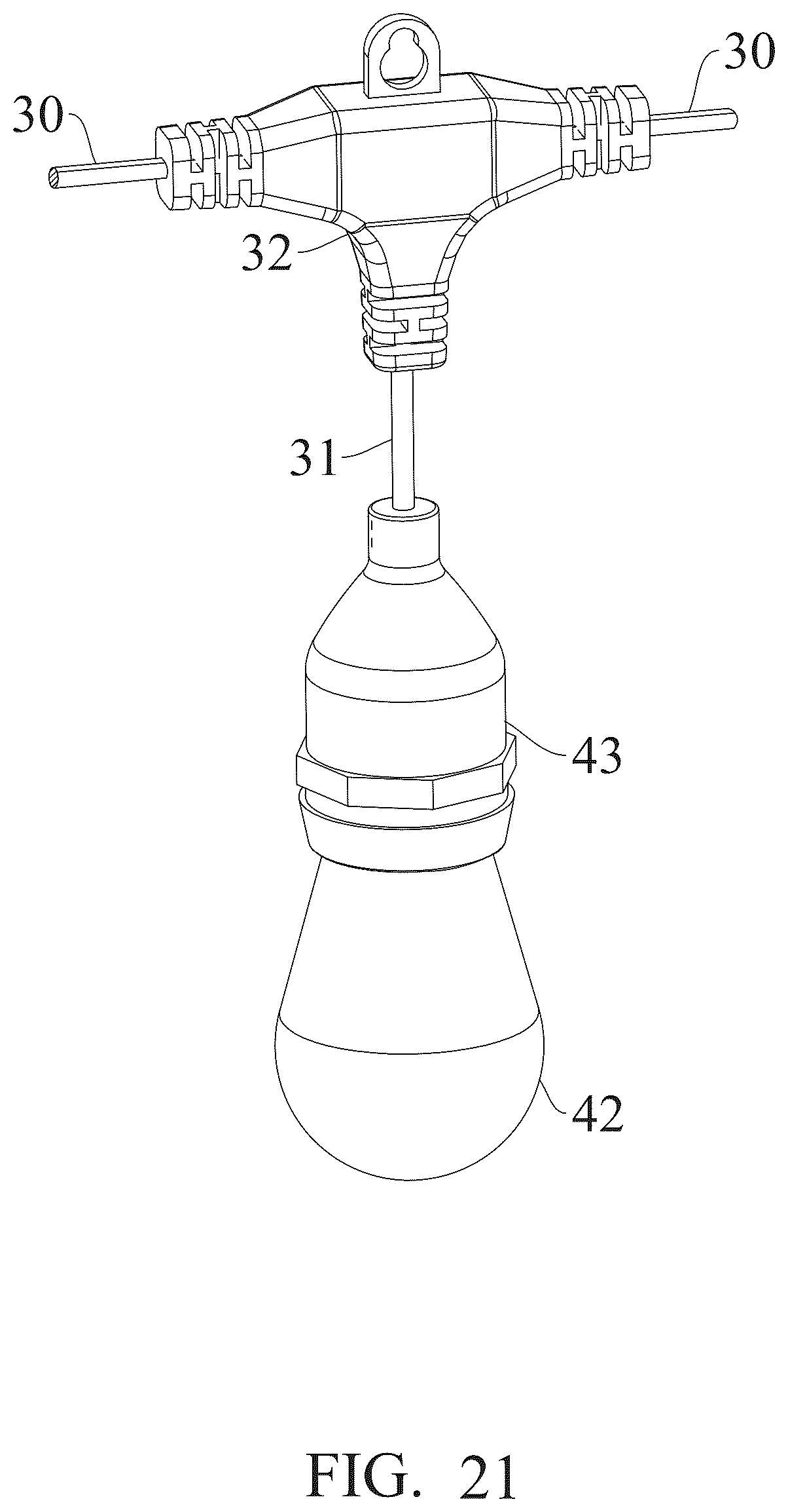 Patent US12359801 Figure 16 – Light string with waterproof structure