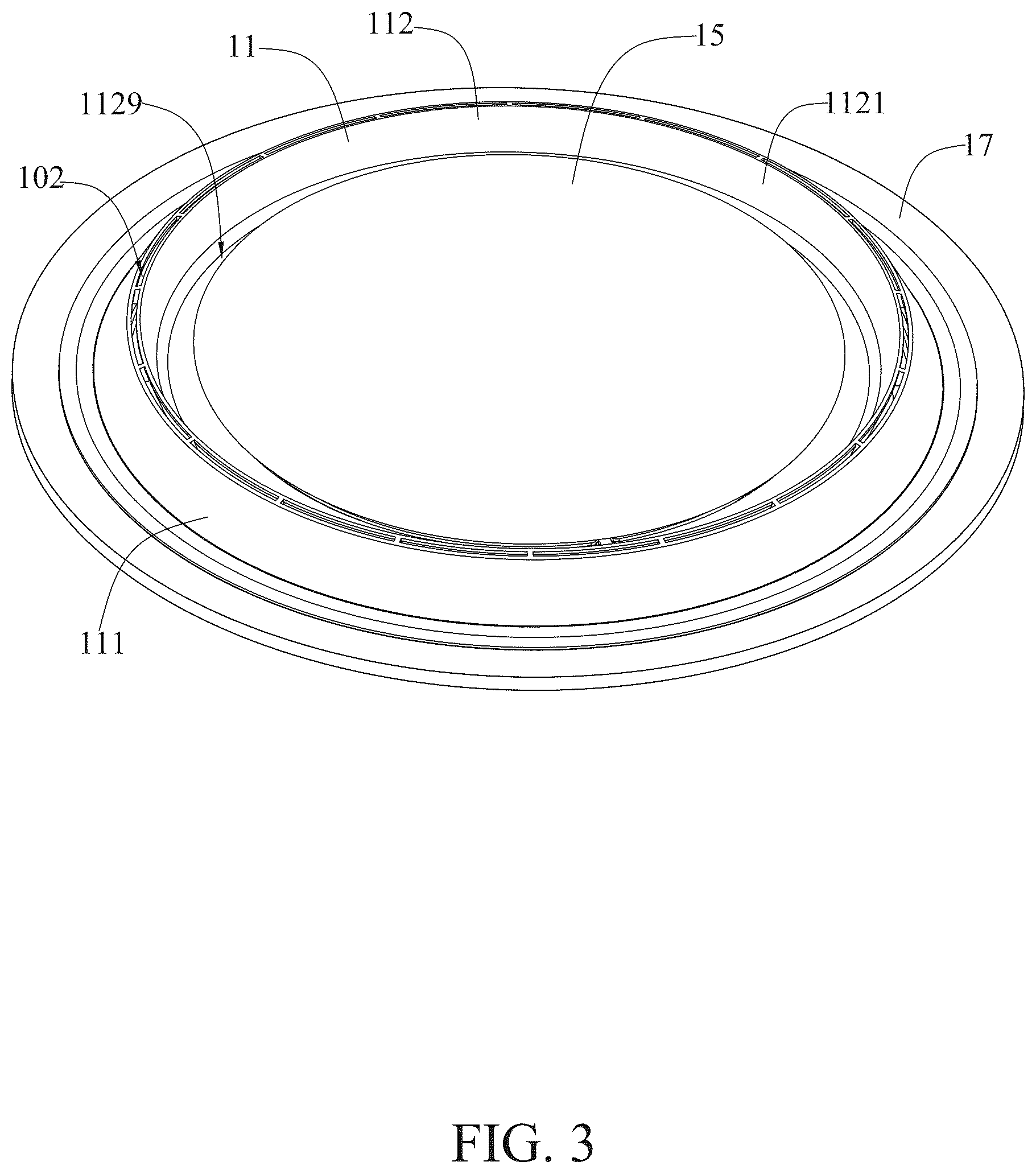 Patent US12359802 Figure 3 – Fan ceiling lamp