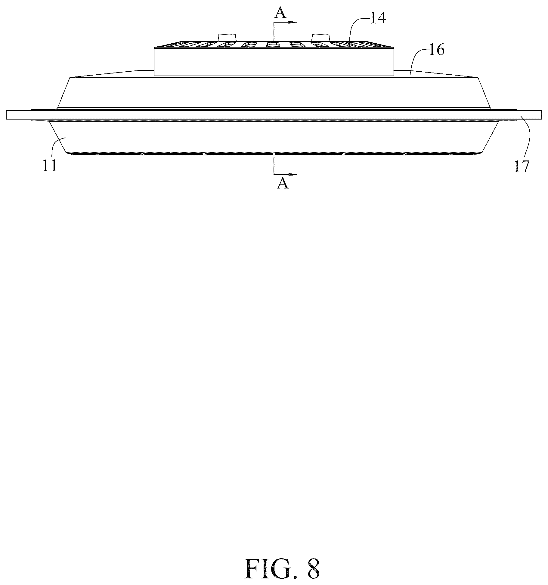 Patent US12359802 Figure 8 – Fan ceiling lamp