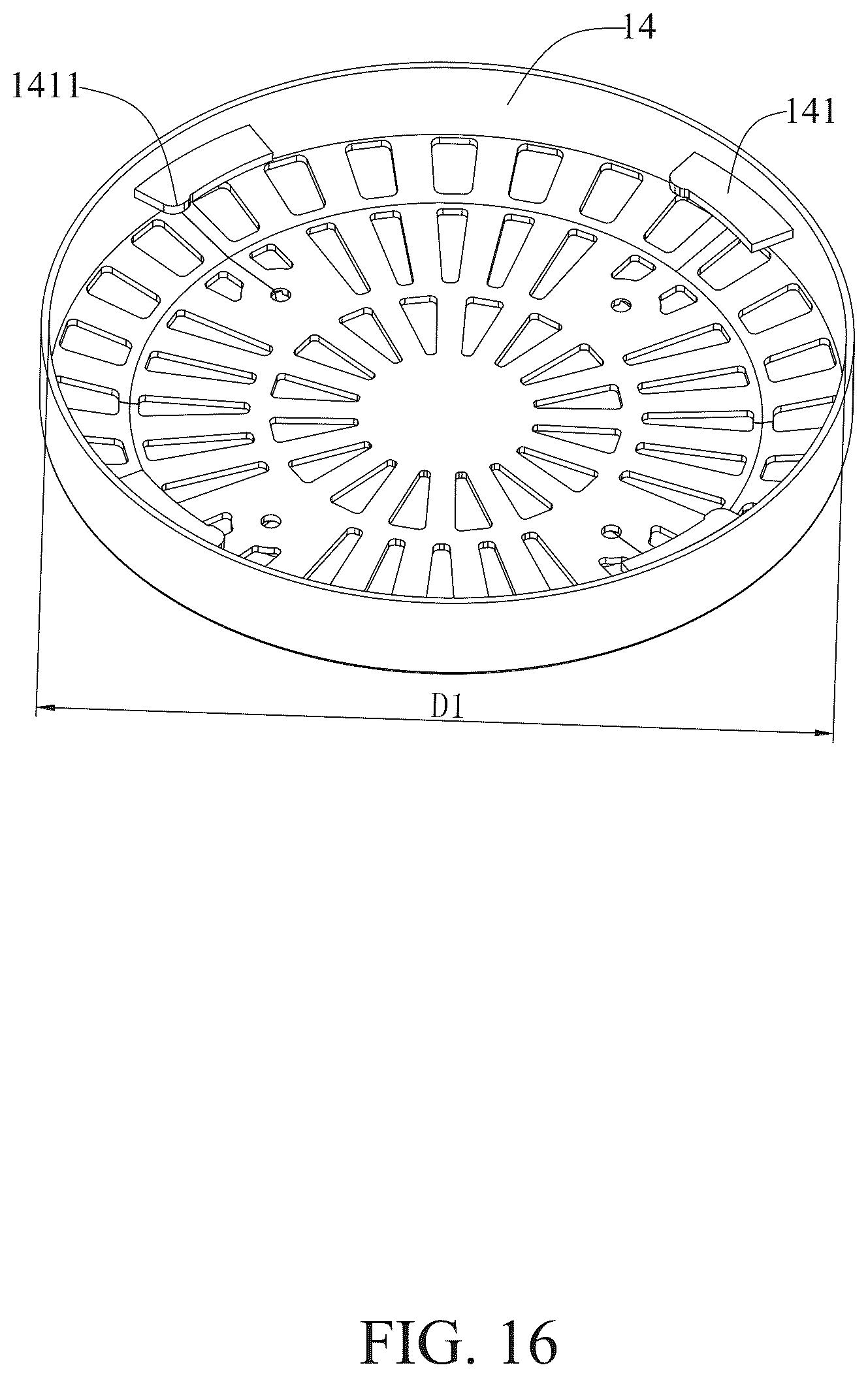 Patent US12359802 Figure 16 – Fan ceiling lamp