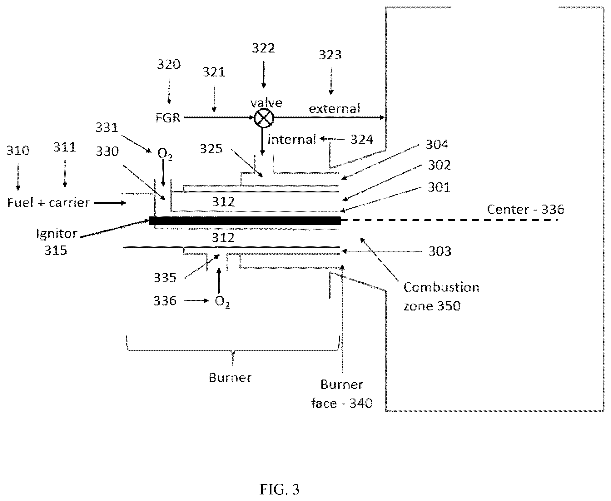 Patent US12359807 Figure 4 – Combustion system comprising an annular shroud burner