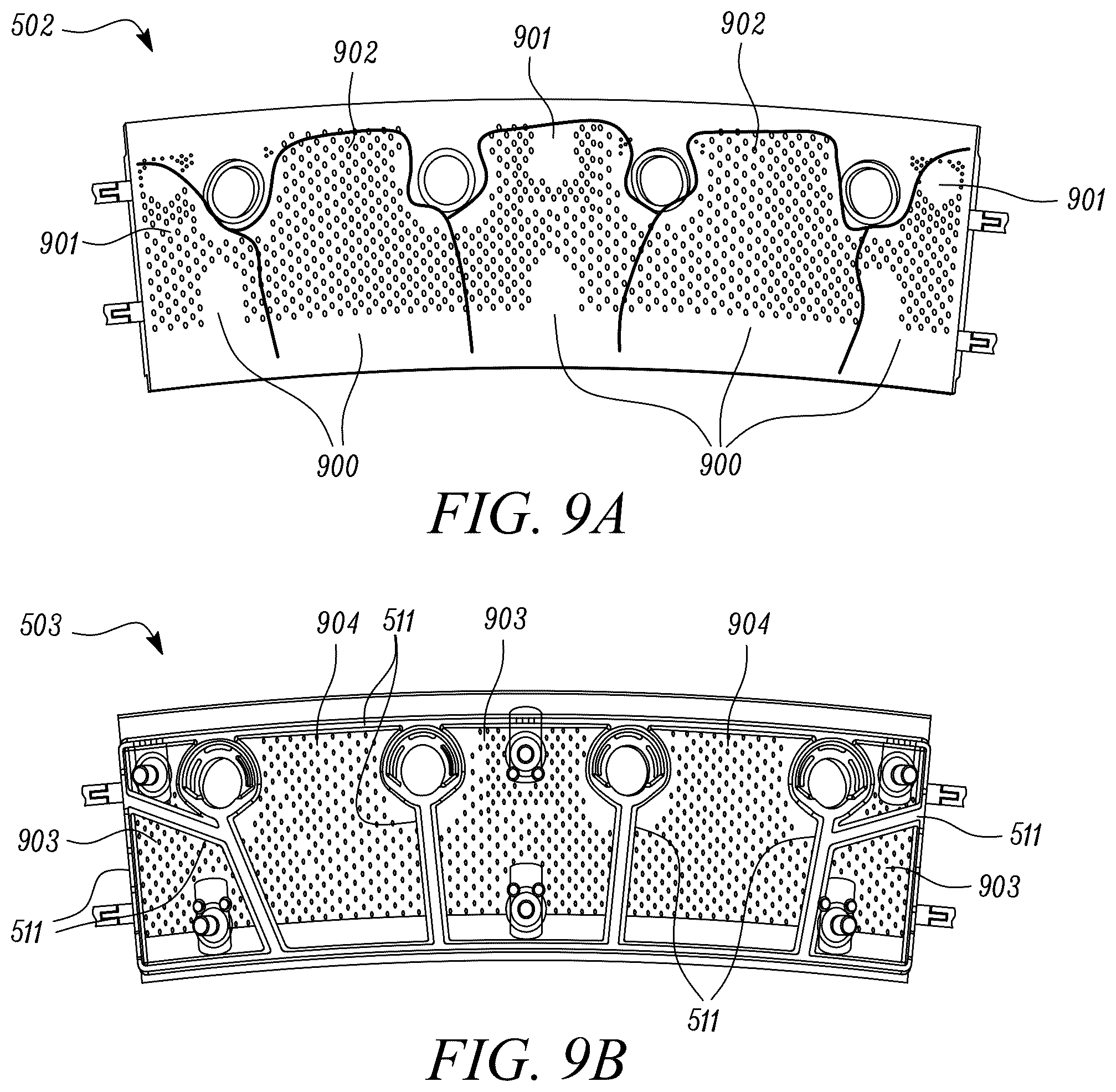Patent US12359811 Figure 10 – Tile for a gas turbine engine combustor