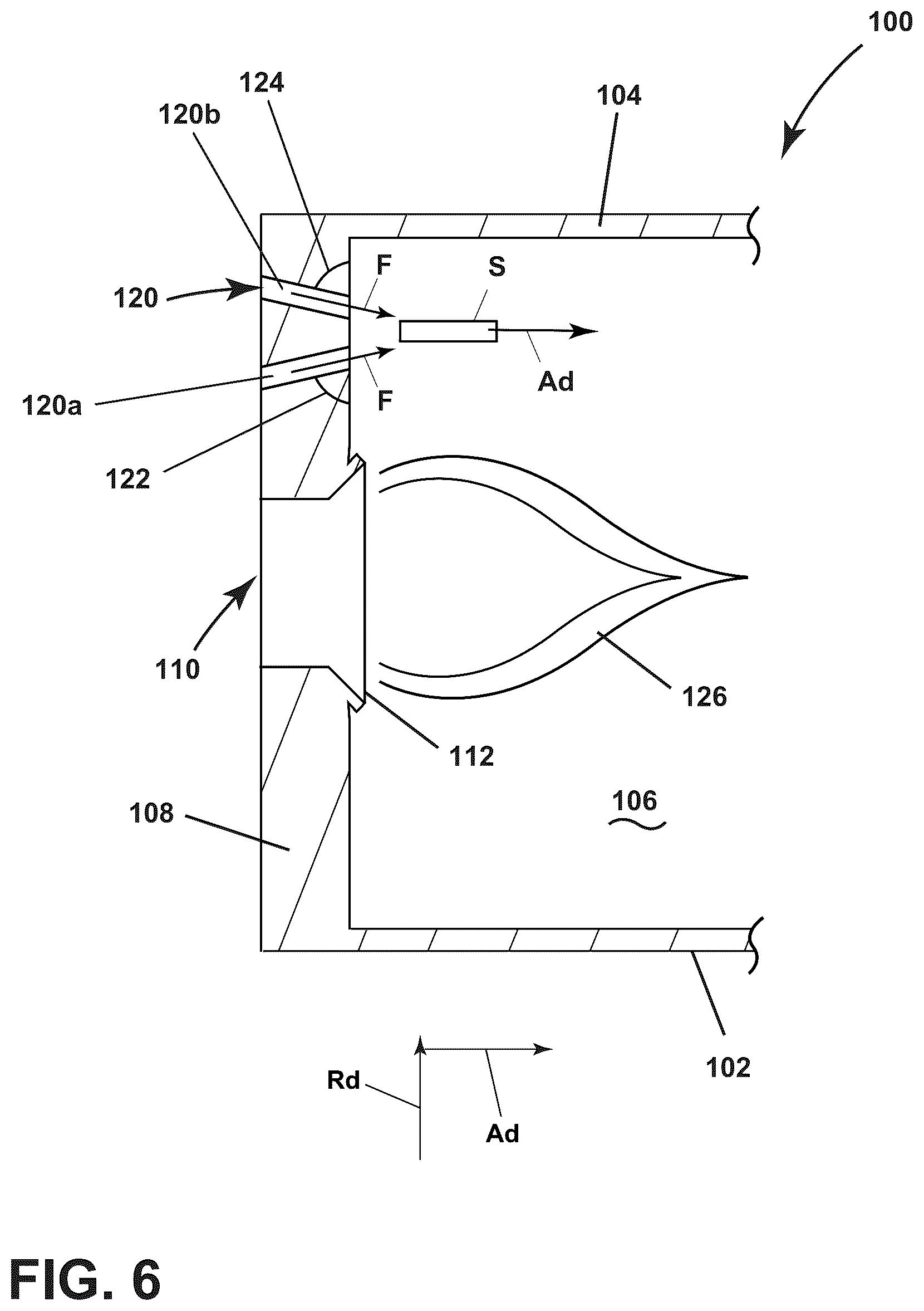 Patent US12359812 Figure 6 – Gas turbine engine combustor with openings