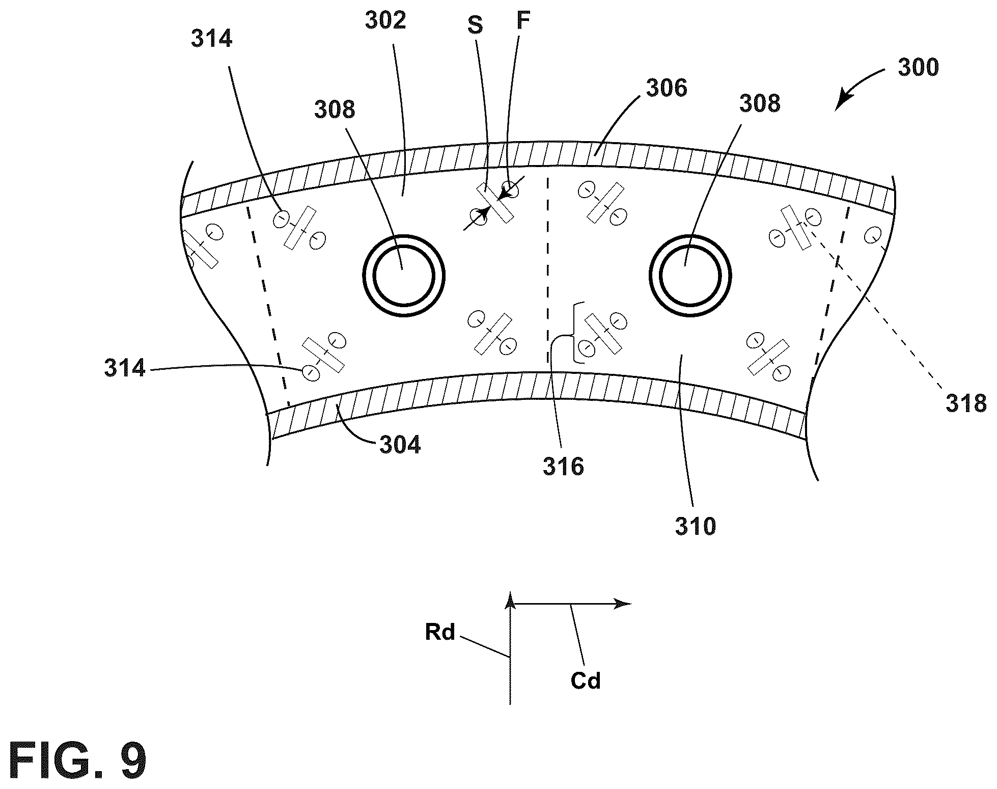 Patent US12359812 Figure 9 – Gas turbine engine combustor with openings