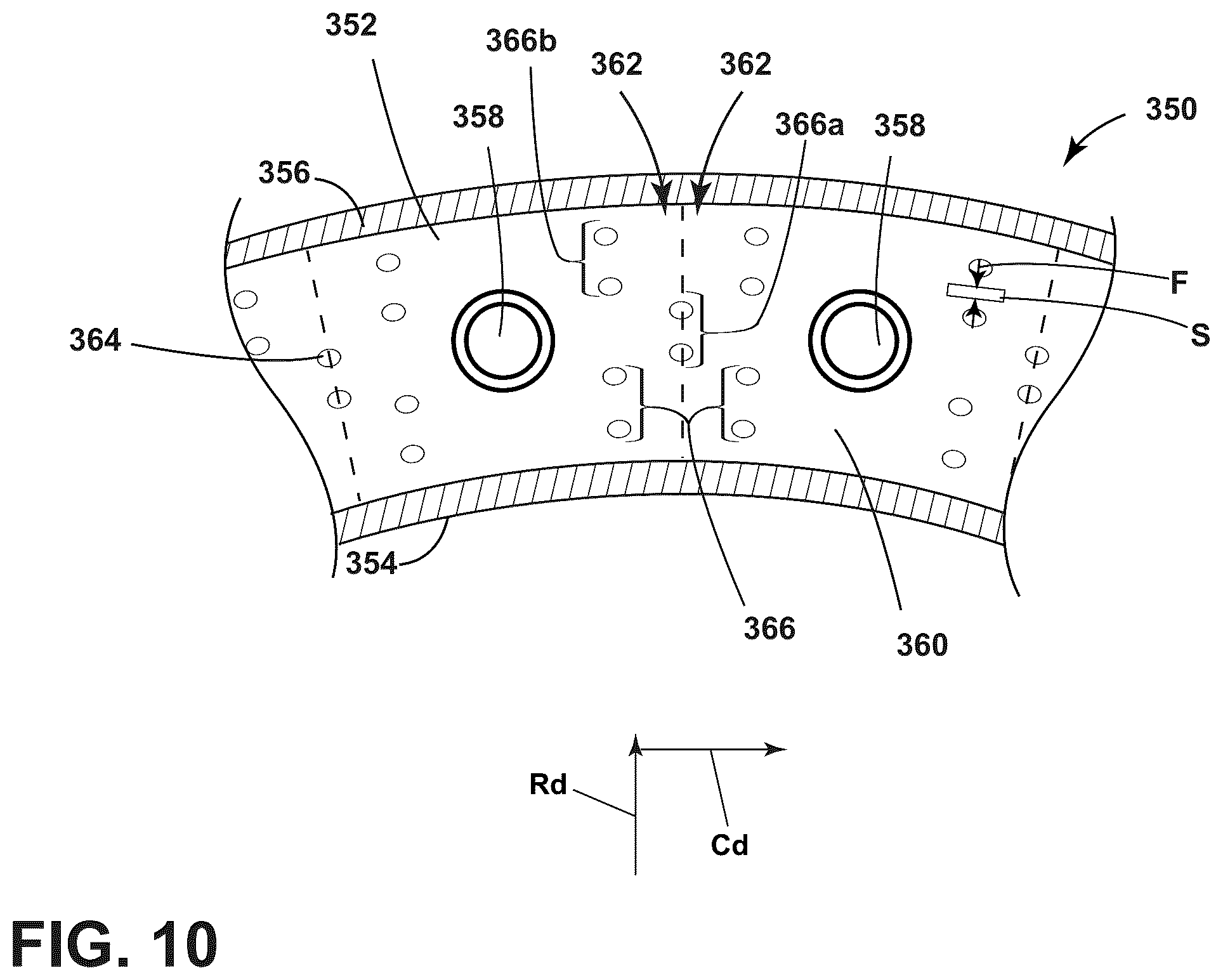Patent US12359812 Figure 10 – Gas turbine engine combustor with openings