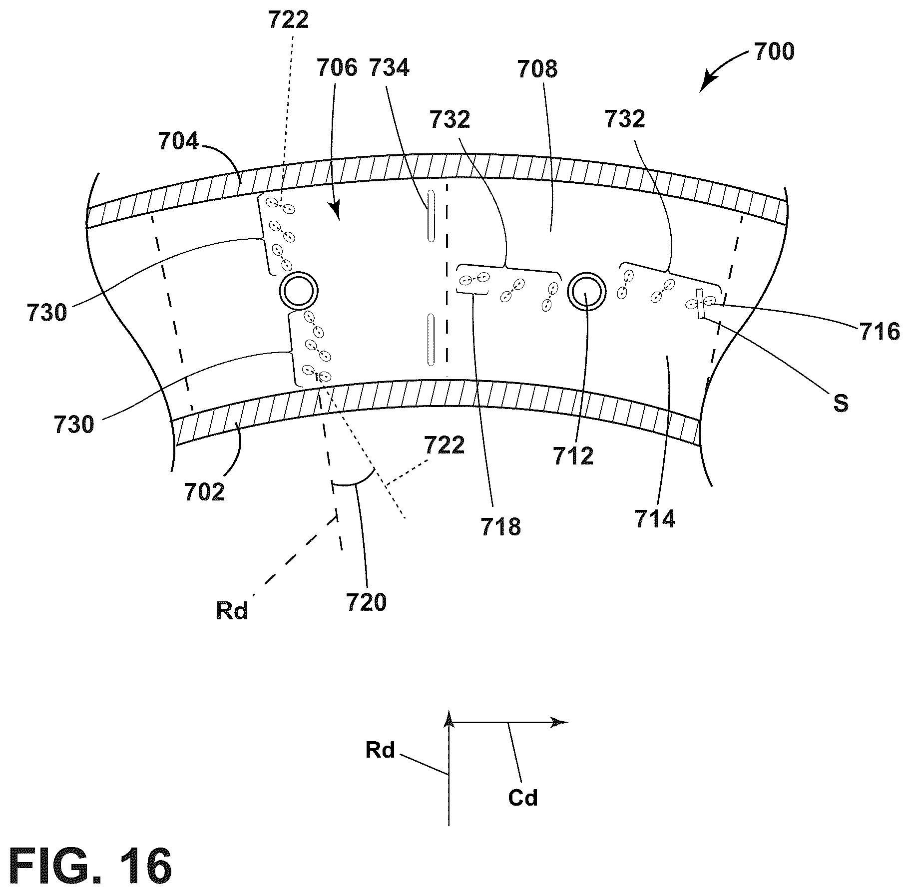 Patent US12359812 Figure 16 – Gas turbine engine combustor with openings