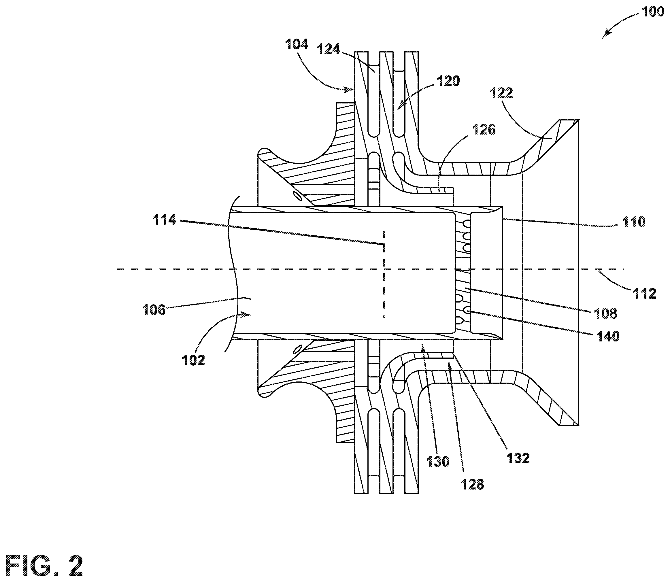 Patent US12359813 Figure 2 – Engine fuel nozzle and swirler