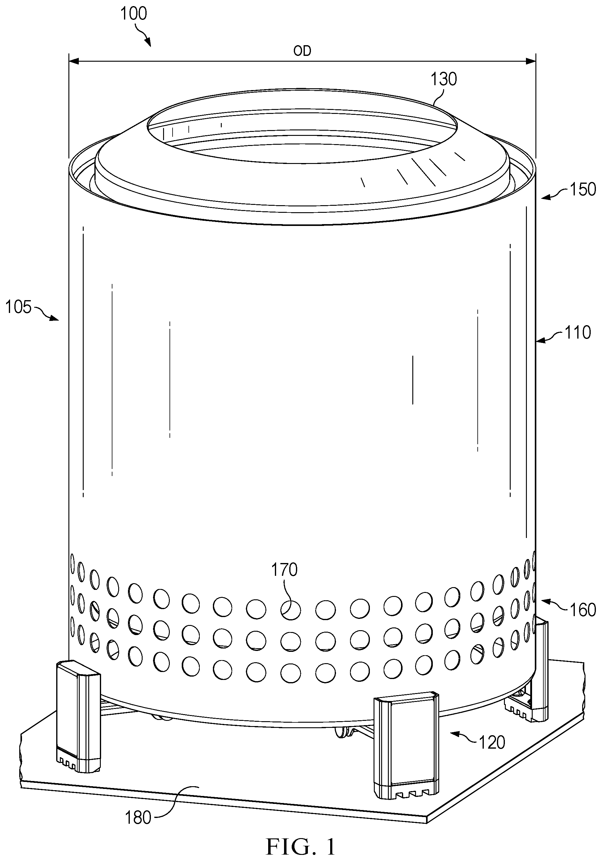 Patent US12359817 Figure 1 – Portable stove with folding stand