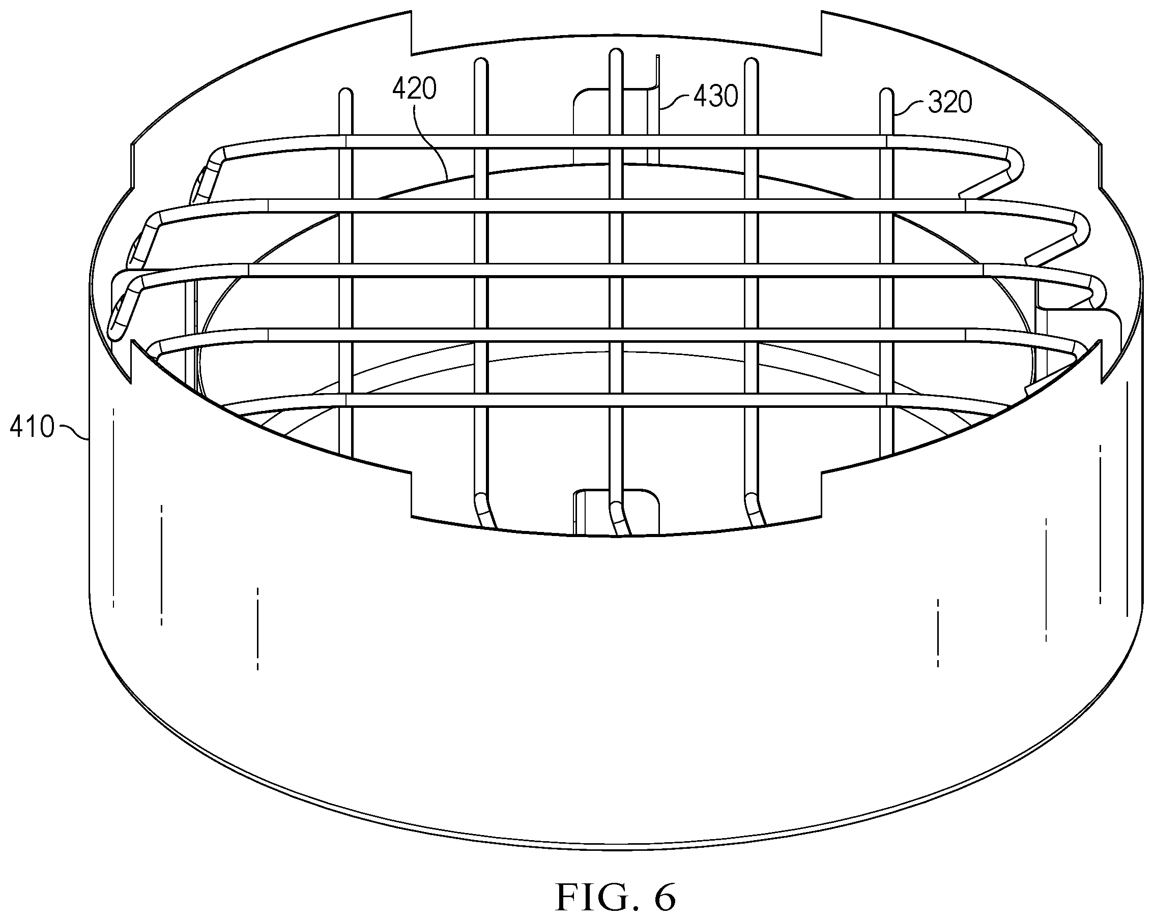 Patent US12359817 Figure 6 – Portable stove with folding stand